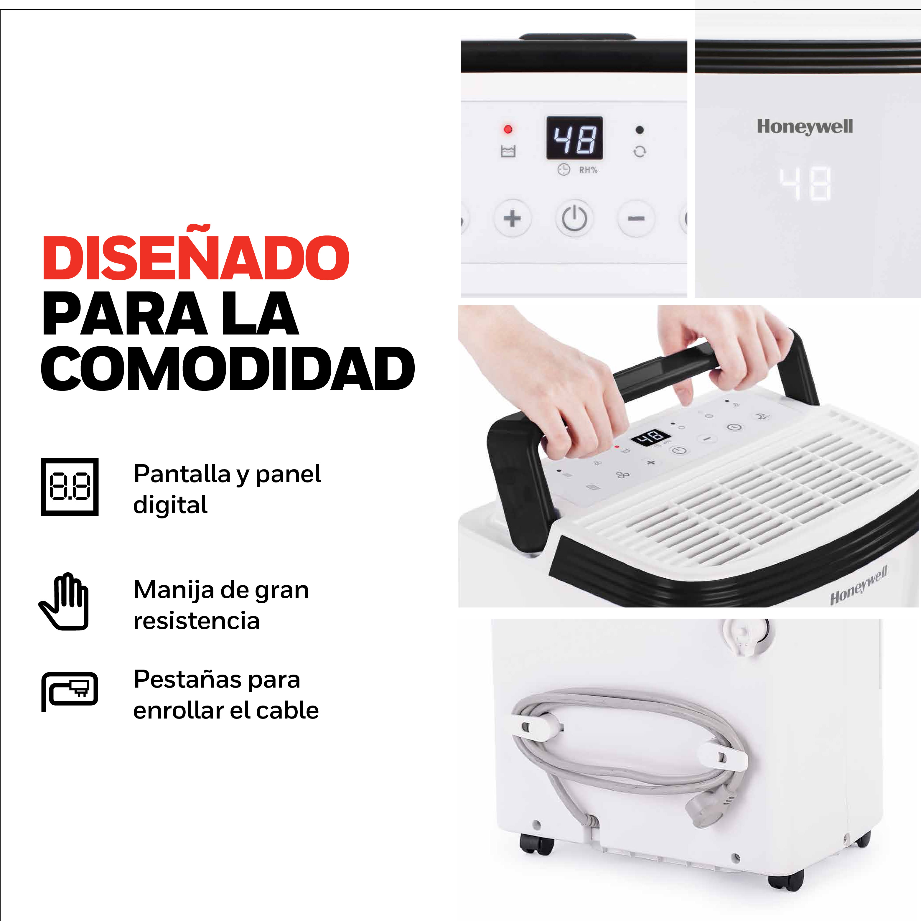 Foto 5 pulgar | Deshumidificador Honeywell 50 Pintas 24 Hrs Tp50wknr | Tanque De 7 Litros | Temporizador Y Modo Secado De Ropa