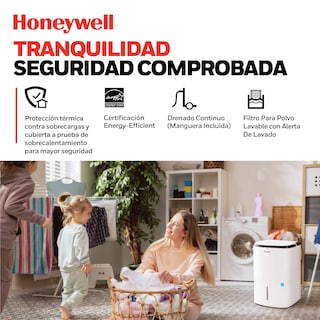 Foto 8 | Deshumidificador Honeywell 50 Pintas 24 Hrs Tp50wknr | Tanque De 7 Litros | Temporizador Y Modo Secado De Ropa
