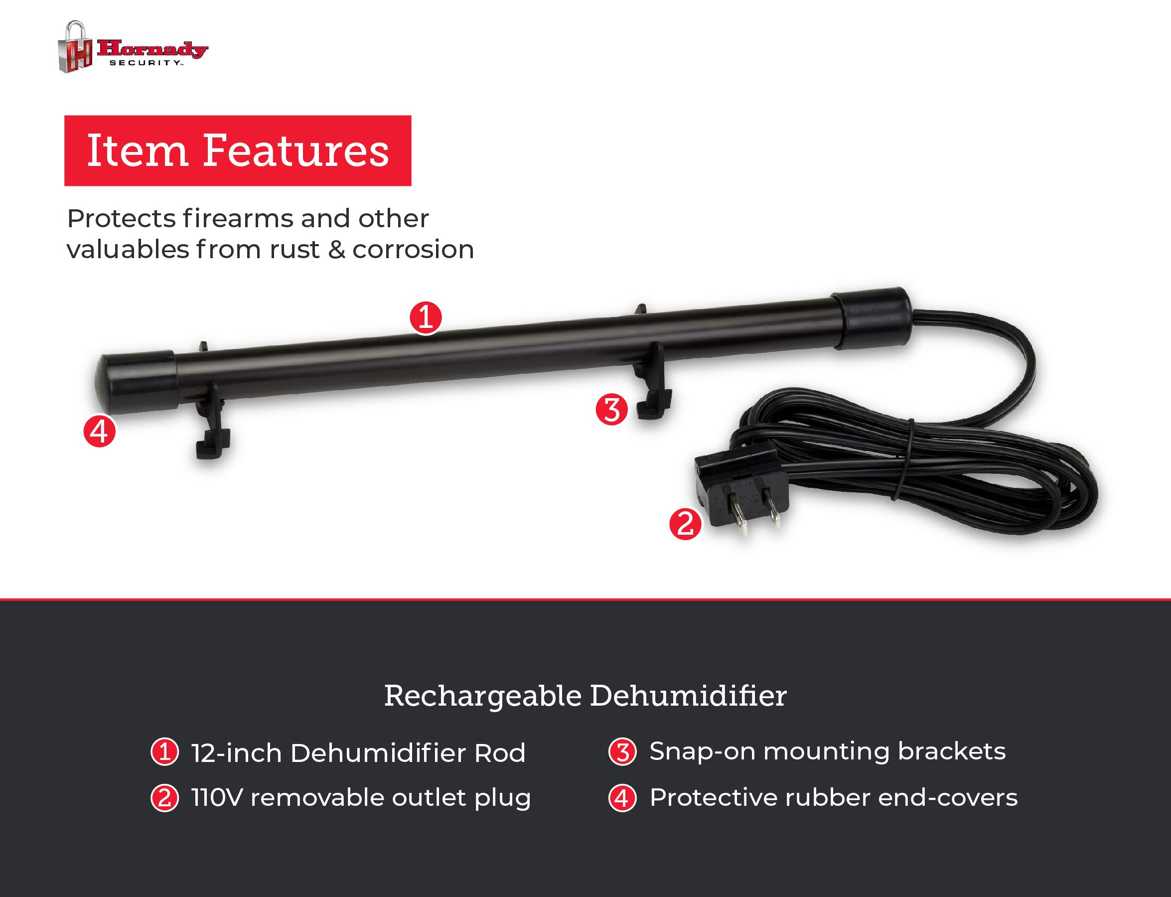 Foto 3 | Barra Deshumidificadora Electrónica Segura Hornady 95903 Negra - Venta Internacional.