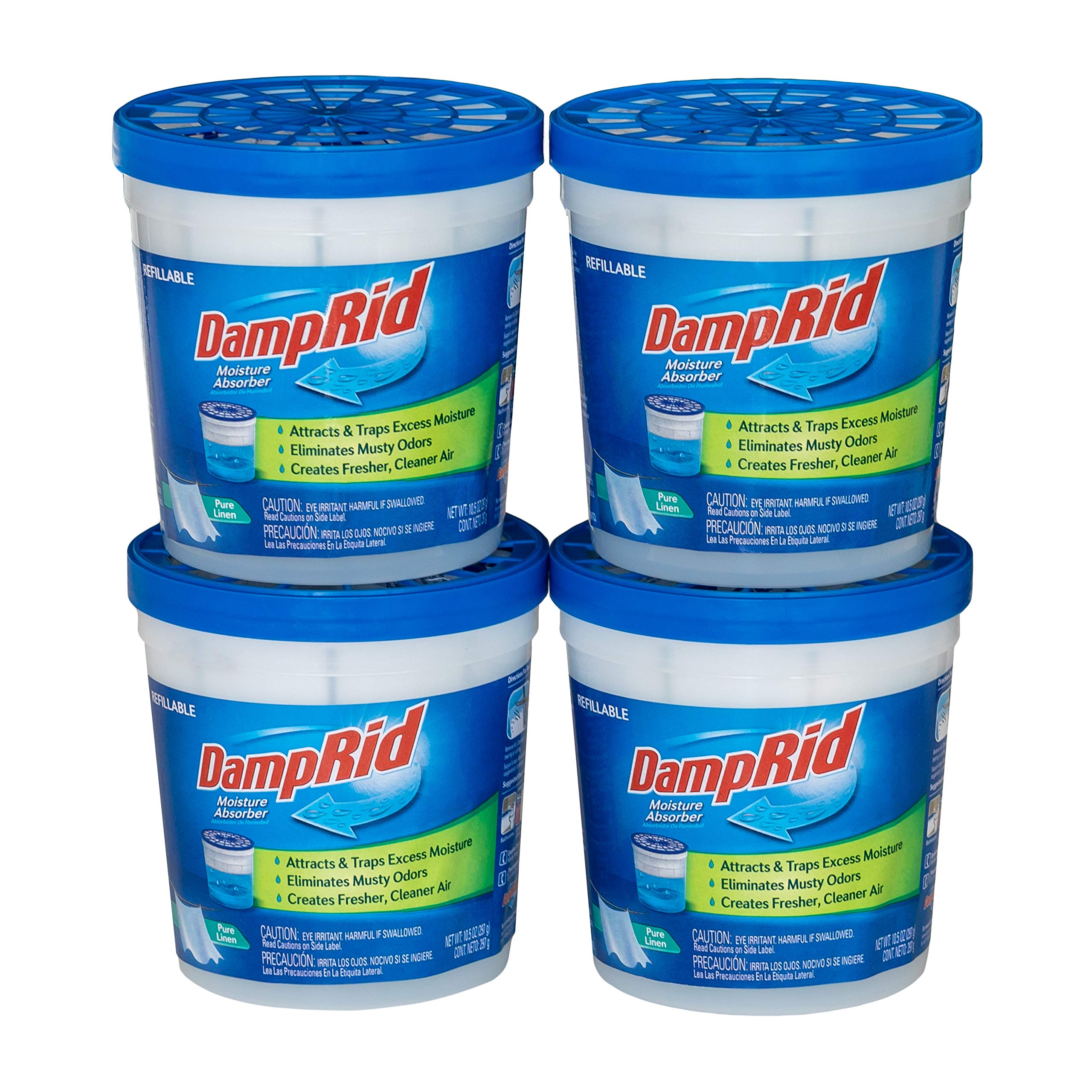 Foto 2 pulgar | Absorbente De Humedad Damprid Pure Linen  Recargable  300 Ml  Paquete De 4 - Venta Internacional.