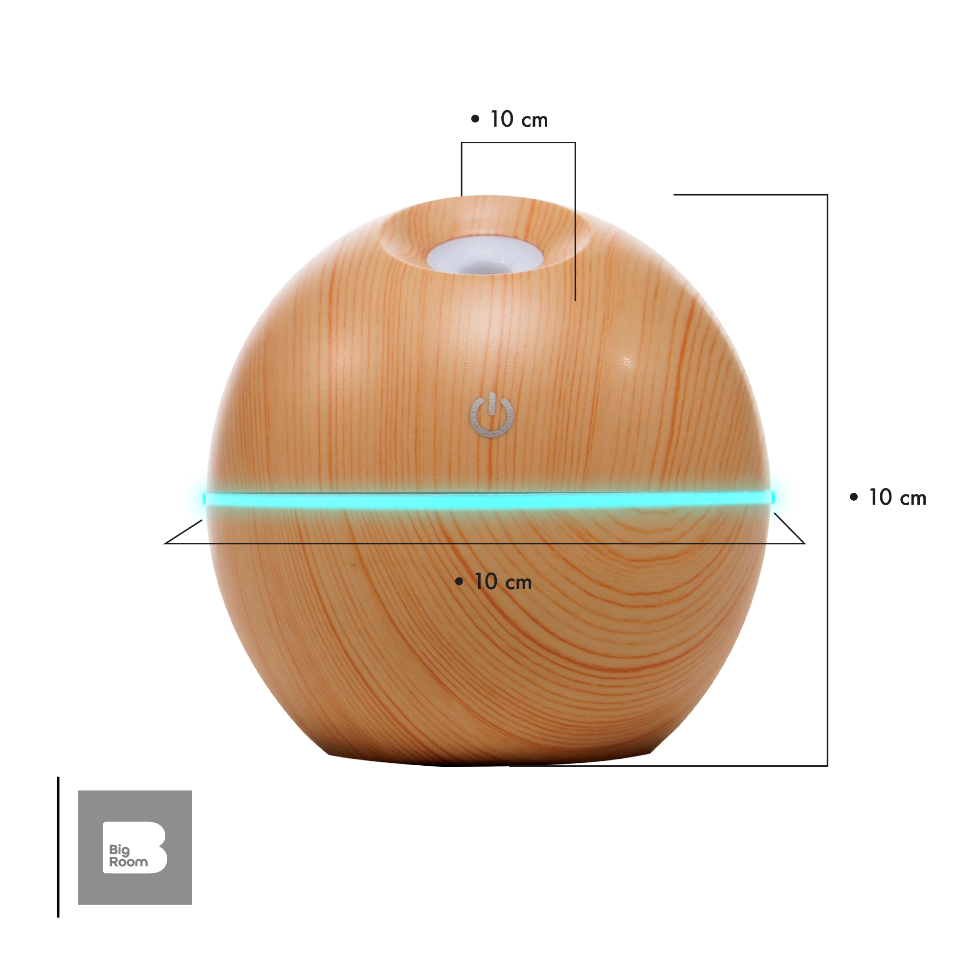 Foto 4 pulgar | Difusor Humidificador Big Room con Usb y Luces color Marrón