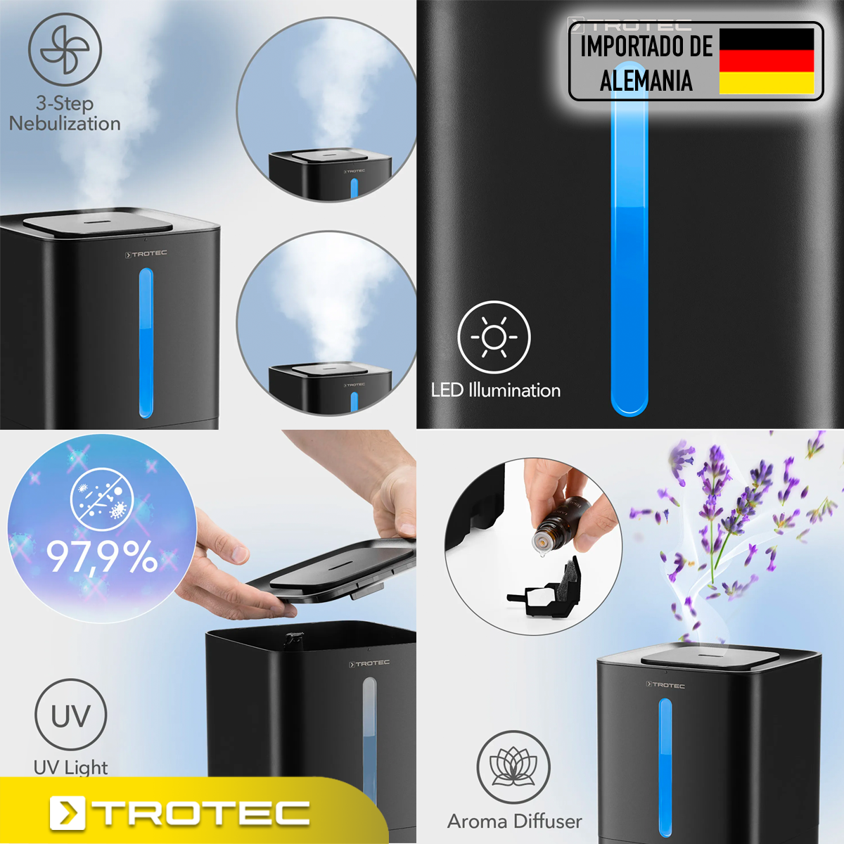 Foto 4 | Humidificador Elegante 4.2 L TROTEC con Difusor de aromas, UV Antibacteriana