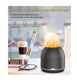 Foto 2 | Humidificador y Difusor de Aceites Esenciales 200 Ml Negro