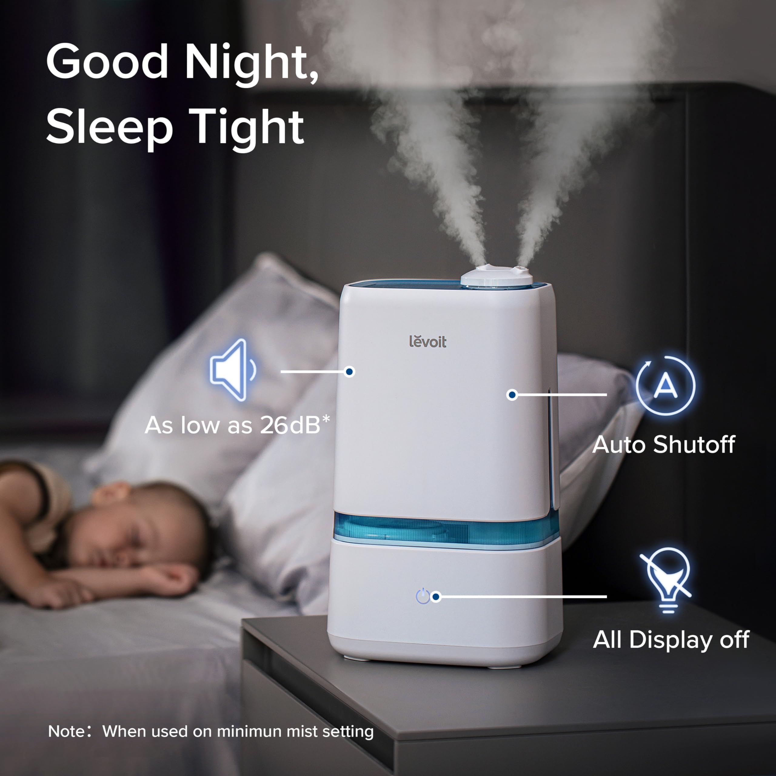 Foto 5 pulgar | Humidificador Levoit 4l Para Dormitorio Y Habitación Grande Con Aceite Esencial - Venta Internacional.