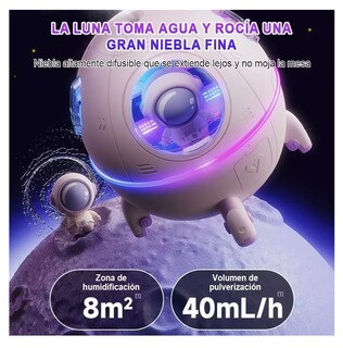 Foto 4 | Humidificador de Aire Astronauta Rosa con Diseño de Cápsula Espacial
