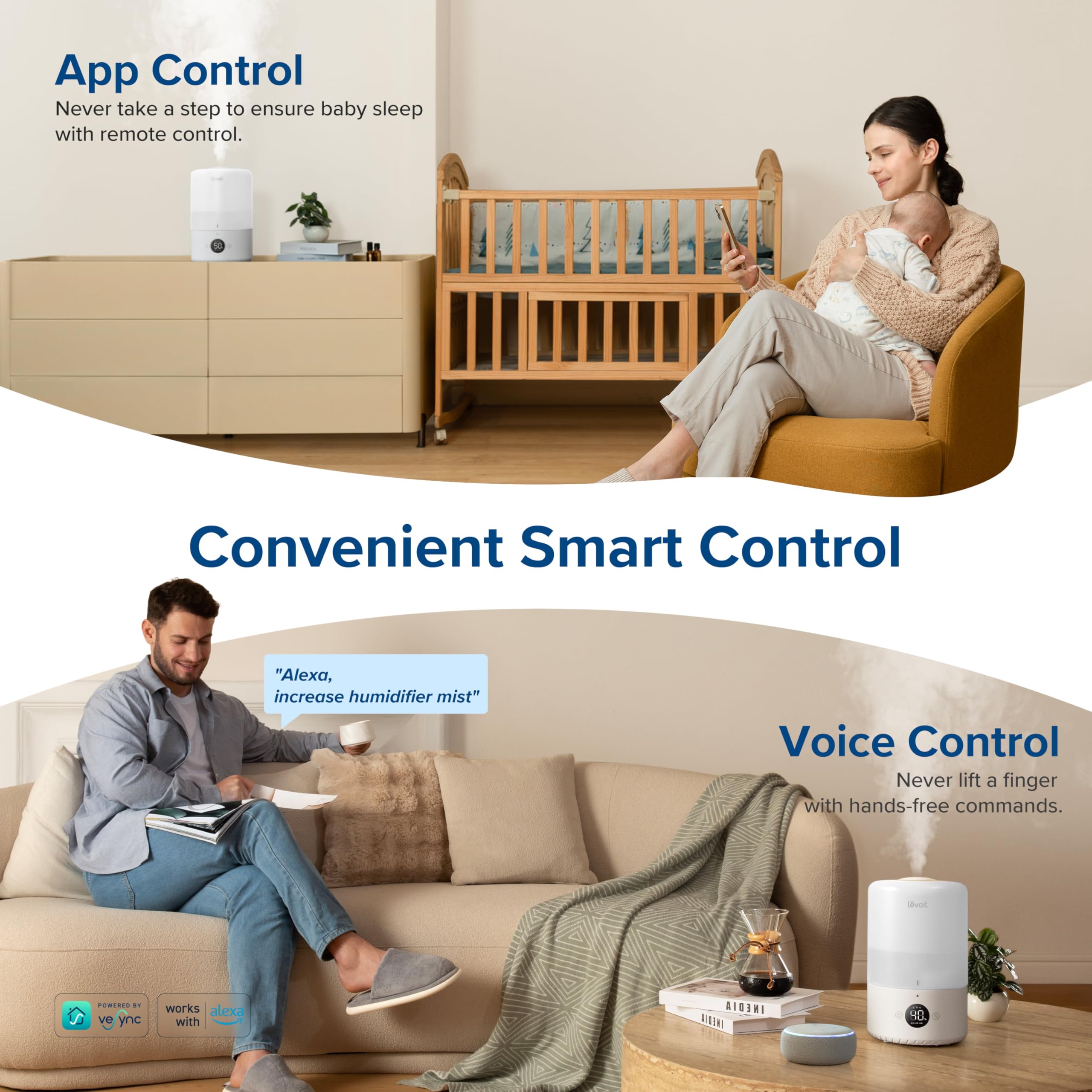 Foto 4 pulgar | Humidificador Levoit Smart Cool Mist Top Fill 3 L Blanco - Venta Internacional.