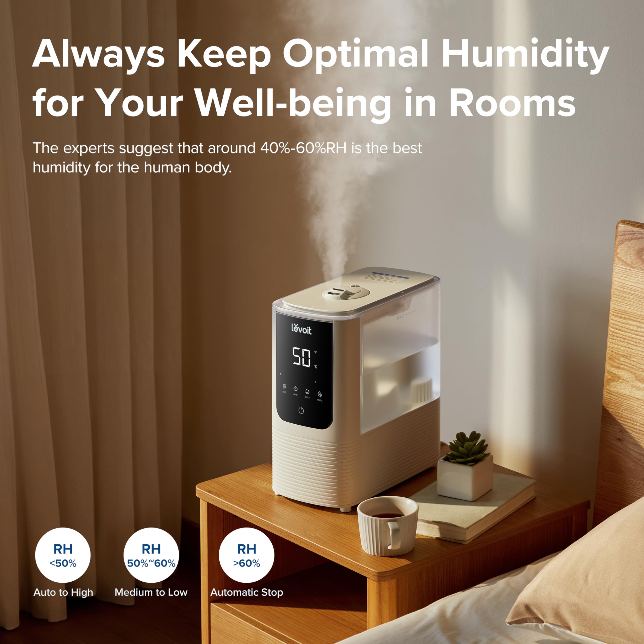 Foto 5 | Humidificador Levoit Oasismist 4.5l Warm And Cool Mist Blanco - Venta Internacional.