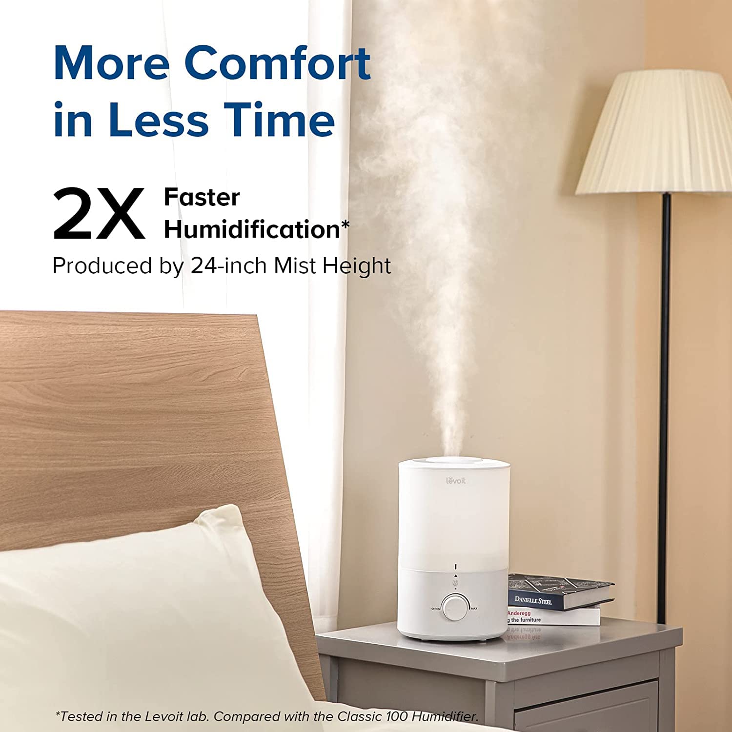 Foto 3 | Humidificador Levoit Para Dormitorio Con Luz Nocturna Y Tanque De Agua De 3 Litros - Venta Internacional.