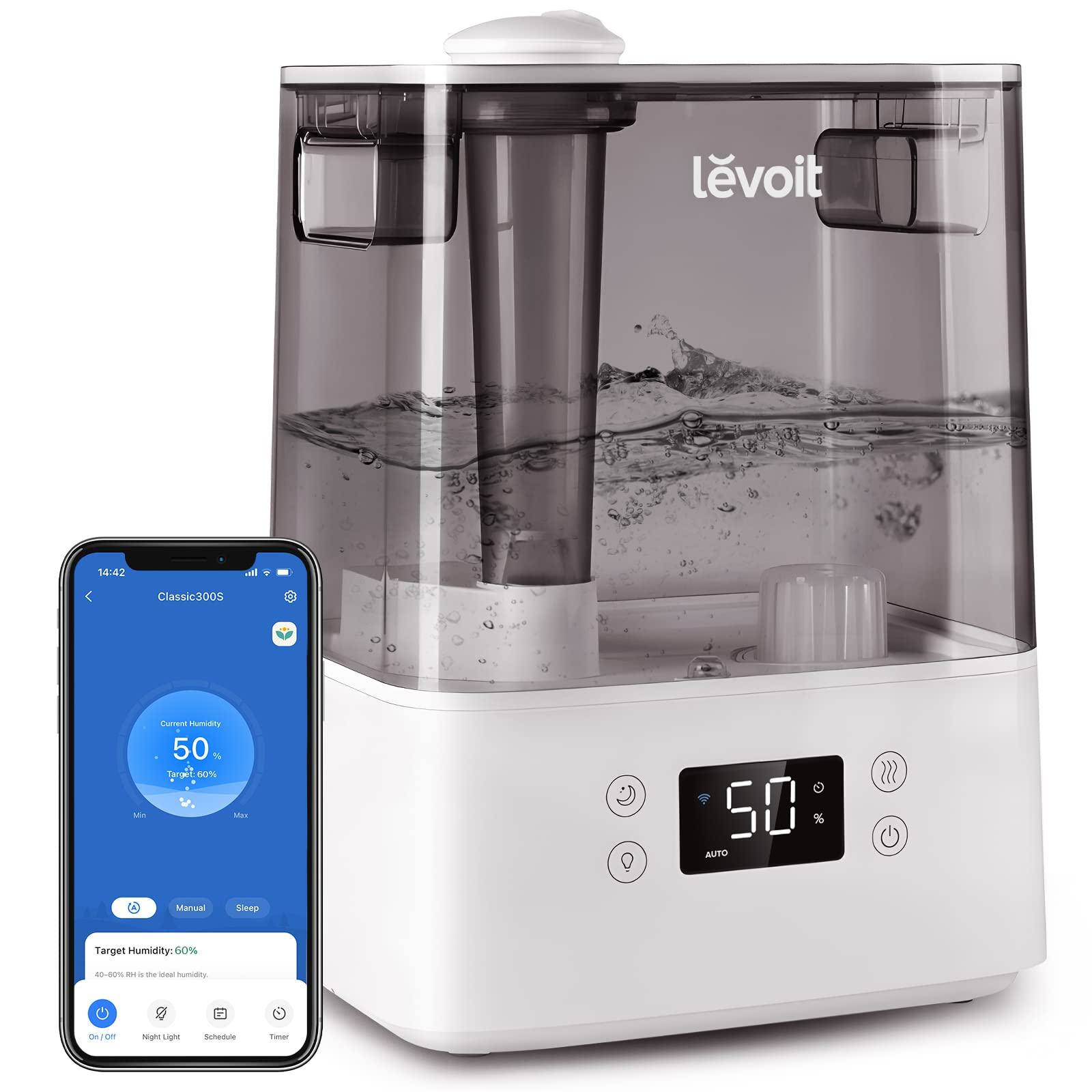 Humidificador Inteligente Levoit para Dormitorio 6 l- Venta Internacional.