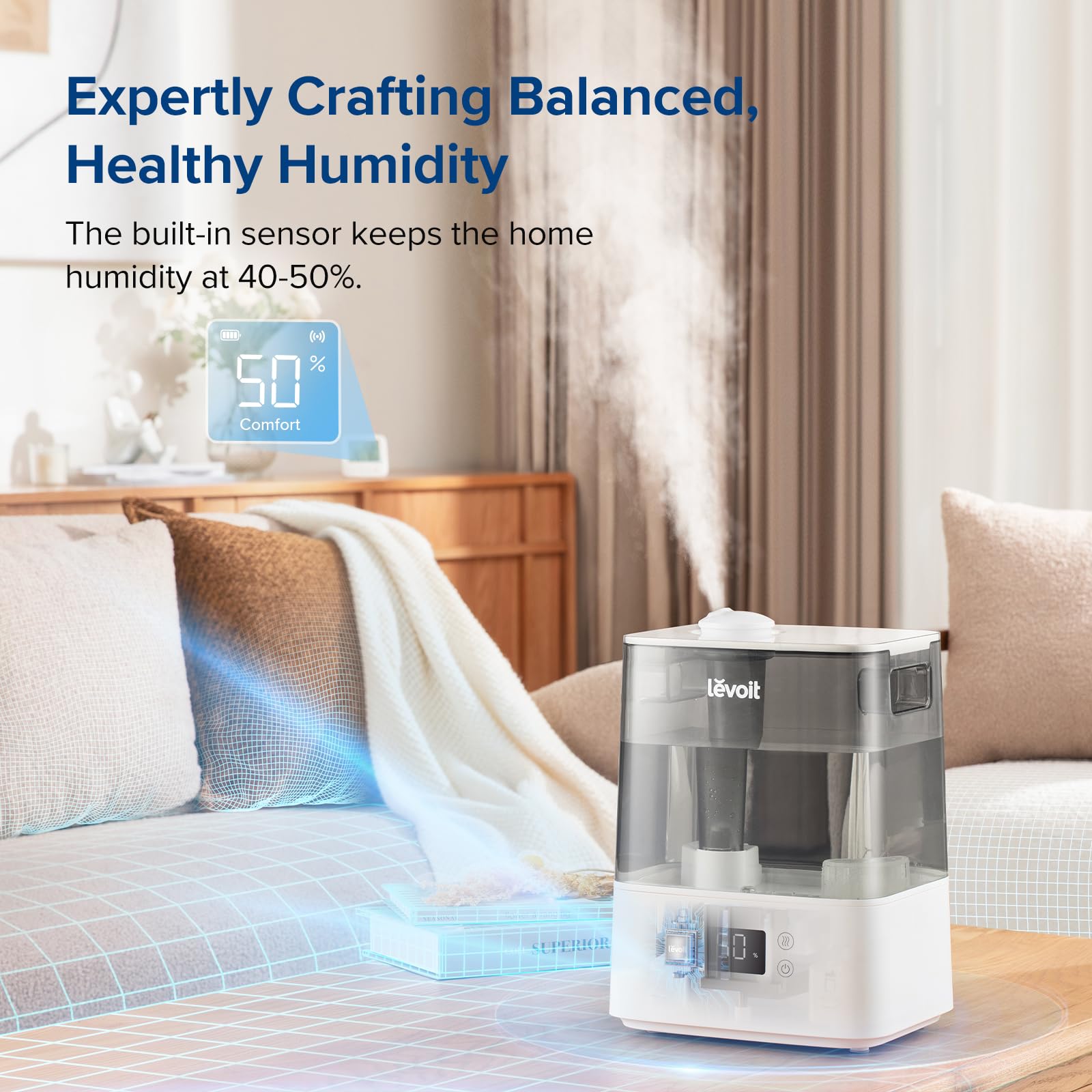 Foto 3 pulgar | Humidificador Inteligente Levoit para Dormitorio 6 l- Venta Internacional.