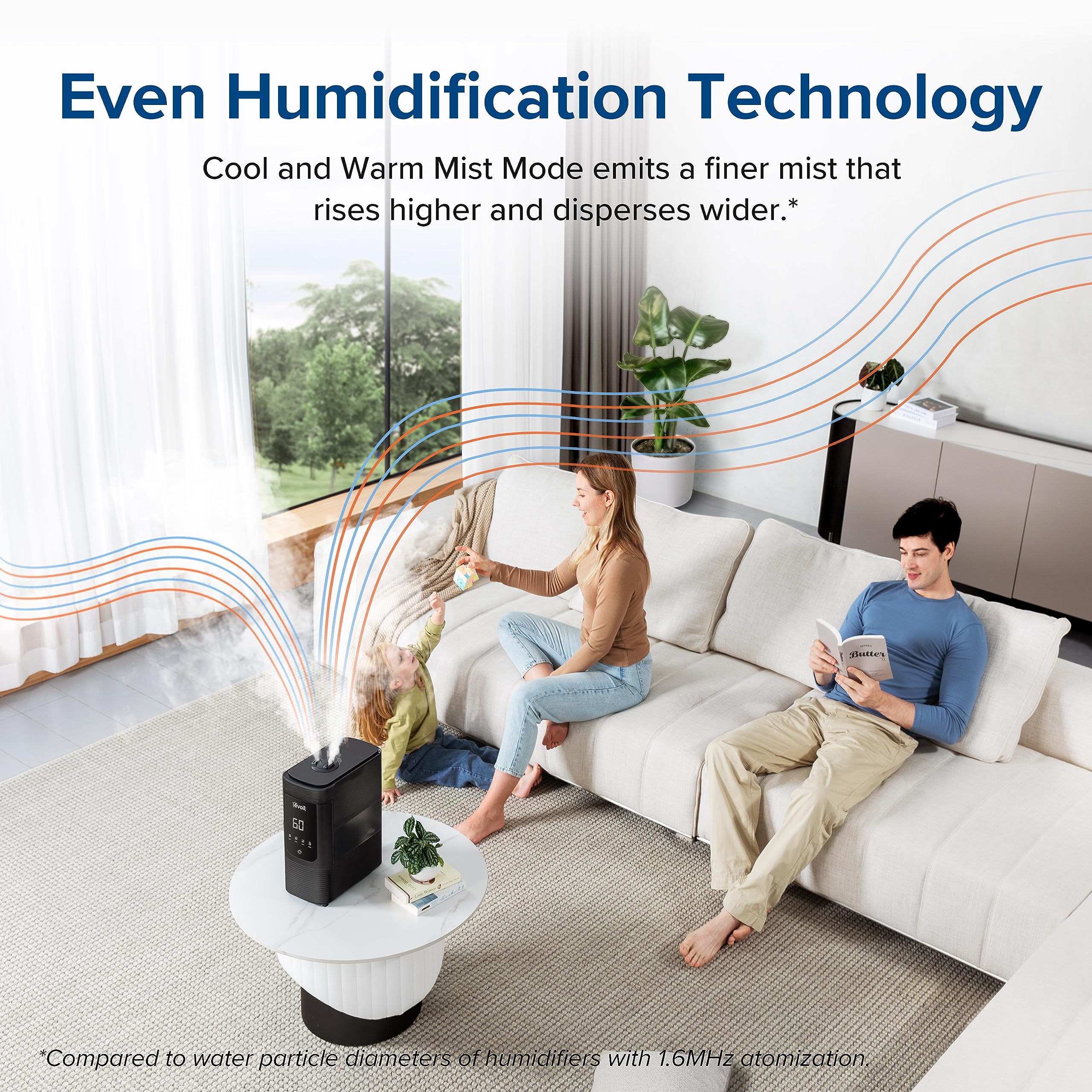 Foto 4 | Humidificador Levoit Smart Cálido-Frío De 6 Litros Para Habitaciones Grandes Color Negro - Venta Internacional