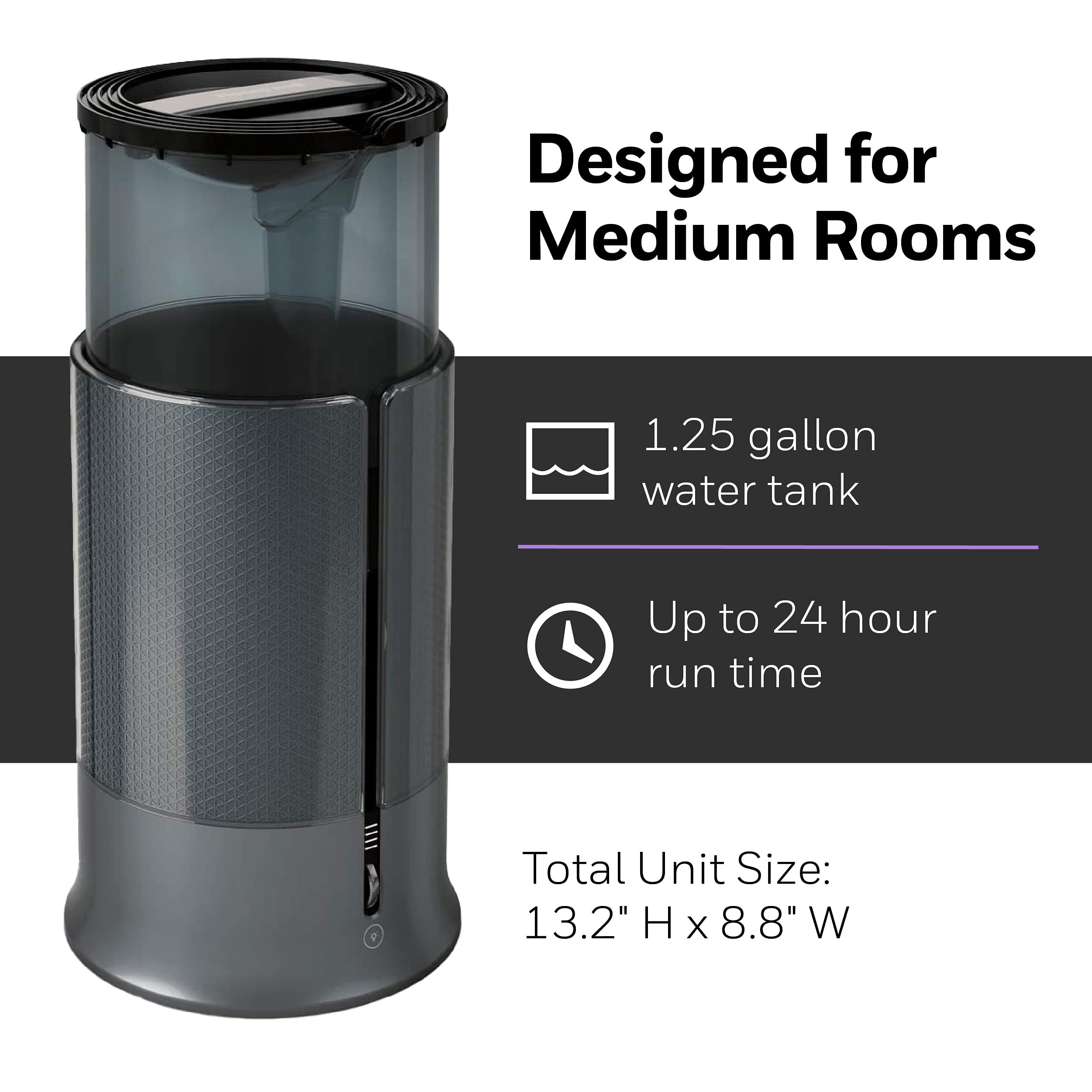 Foto 6 | Humidificador Cool Mist Honeywell Designer Series Hul430 Negro - Venta Internacional.
