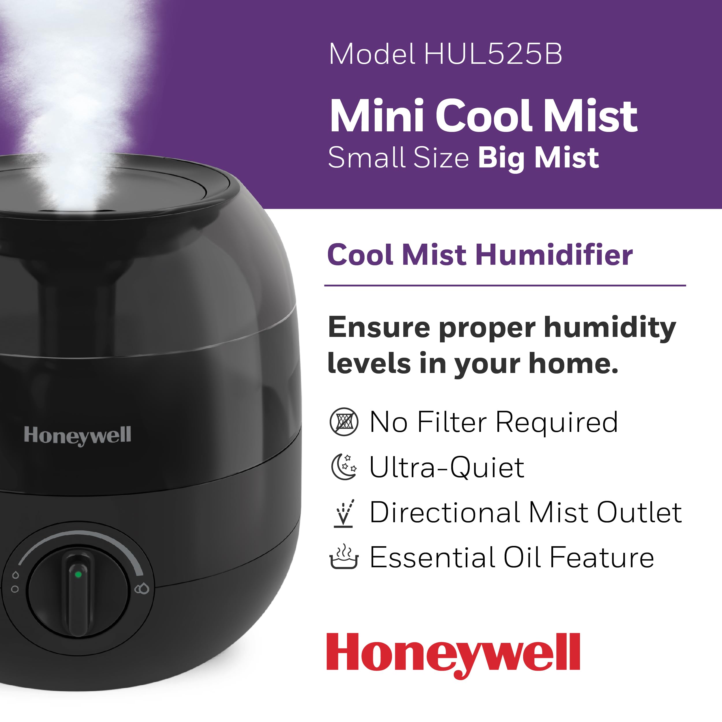 Foto 3 pulgar | Humidificador Honeywell Mini Cool Mist Hul525b Para Habitación Pequeña - Venta Internacional.