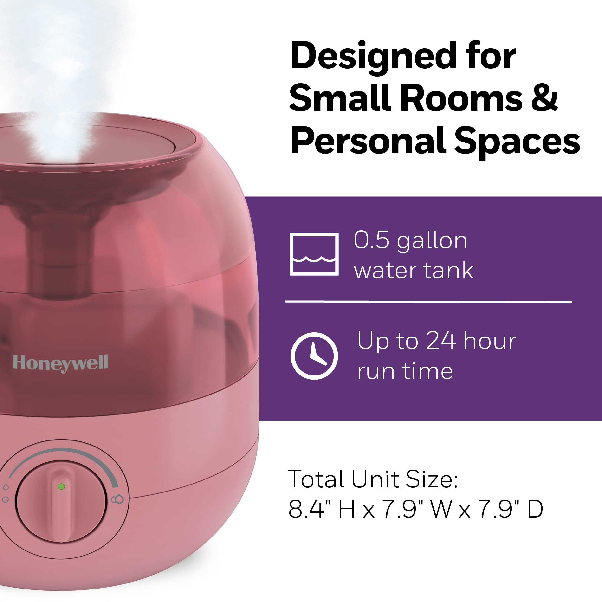 Foto 7 pulgar | Humidificador Honeywell Mini Cool Mist Hul525r - Rosa - Venta Internacional.