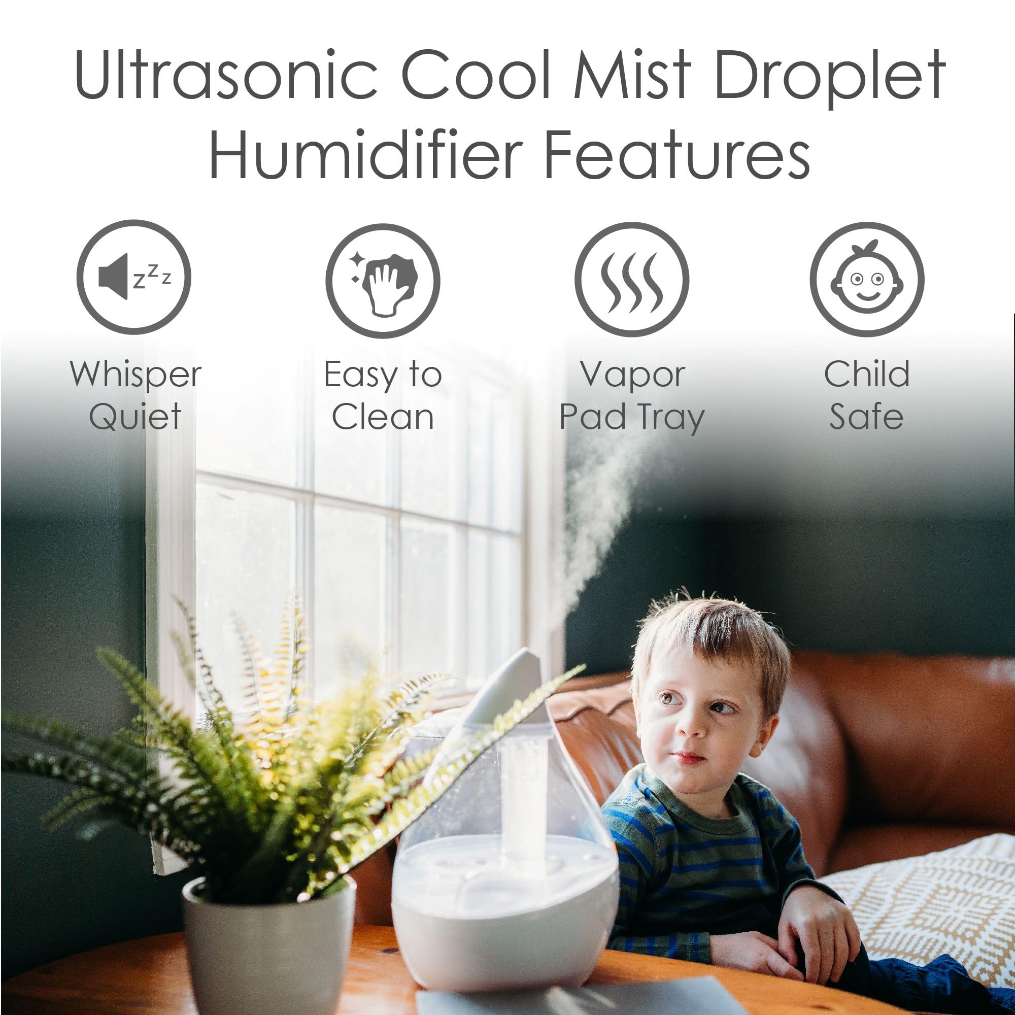 Foto 2 | Humidificador De Aire Crane Droplet Ultrasonic 1.9l Para Dormitorio - Venta Internacional.