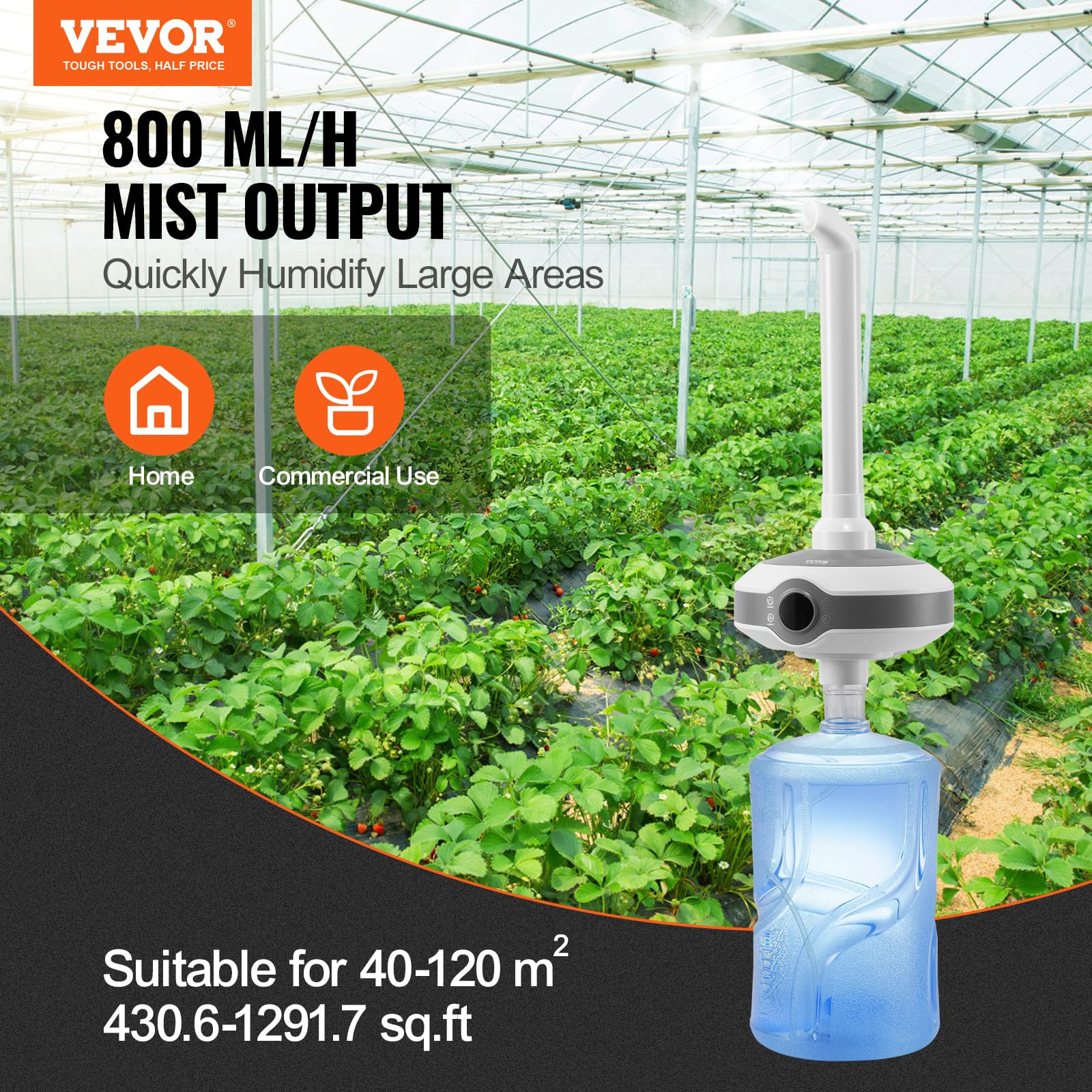 Foto 3 pulgar | Humidificador Vevor Para Habitación Grande, 120 M², Salida 560 Ml/h - Venta Internacional.
