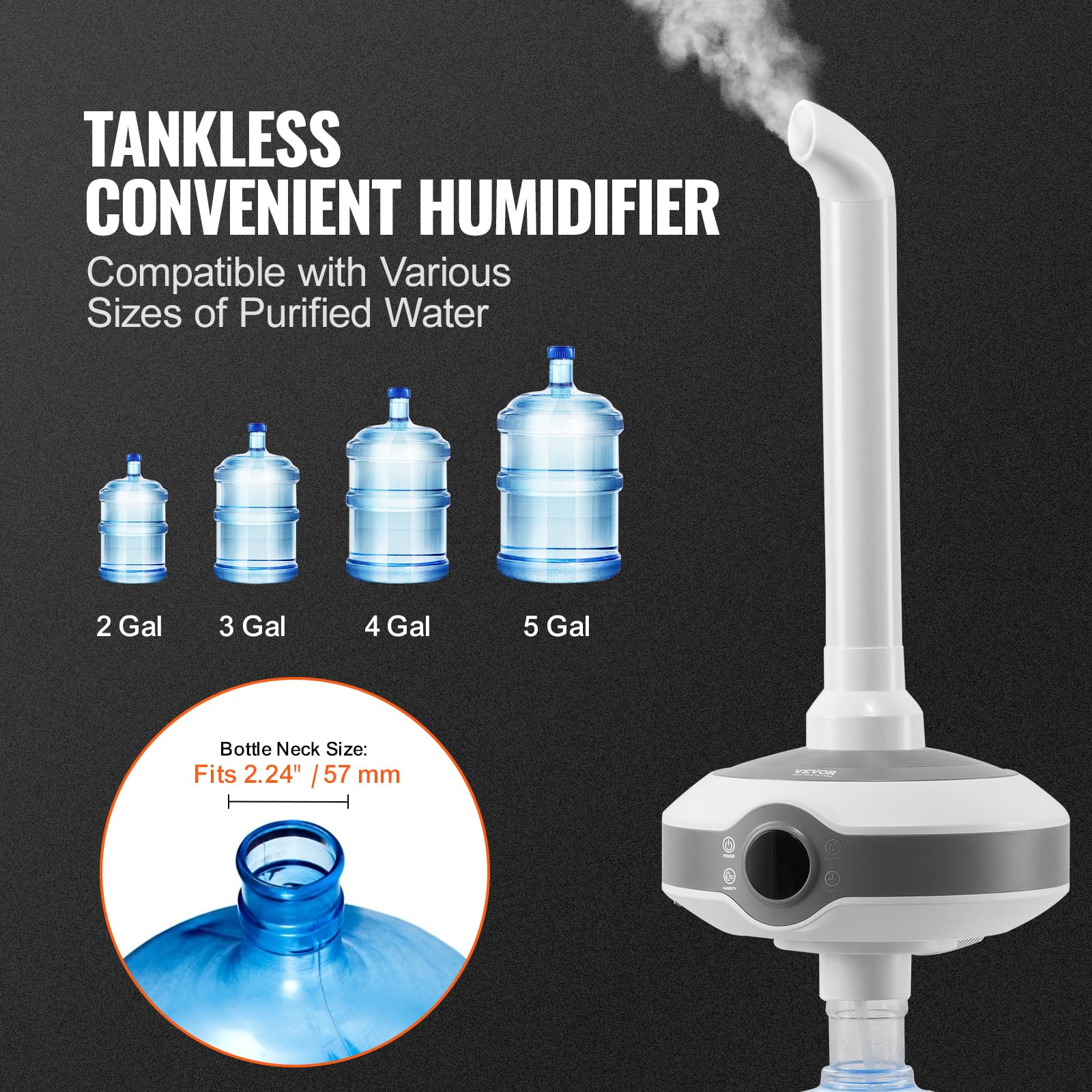 Foto 4 pulgar | Humidificador Vevor Para Habitación Grande, 120 M², Salida 560 Ml/h - Venta Internacional.