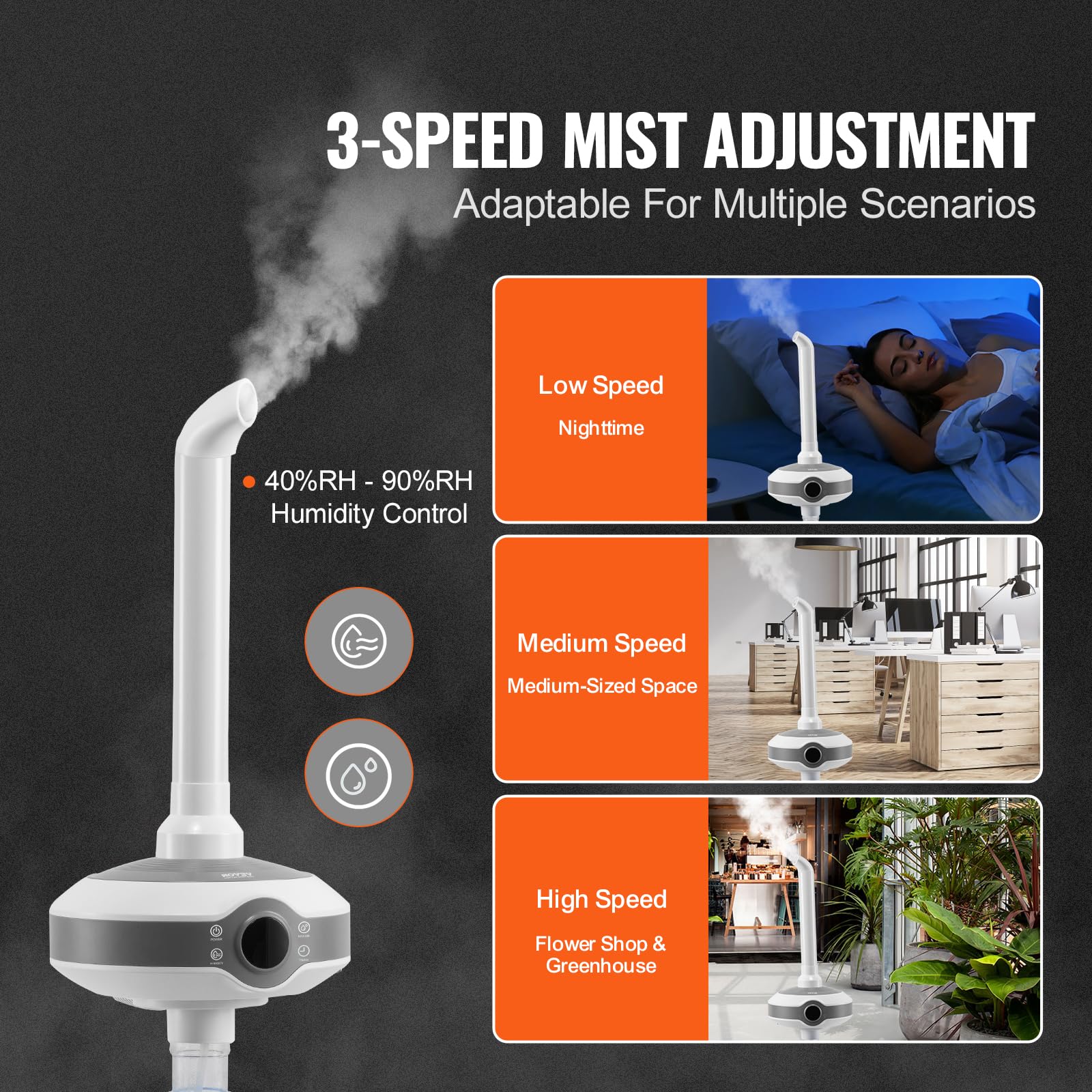 Foto 6 pulgar | Humidificador Vevor Para Habitación Grande, 120 M², Salida 560 Ml/h - Venta Internacional.
