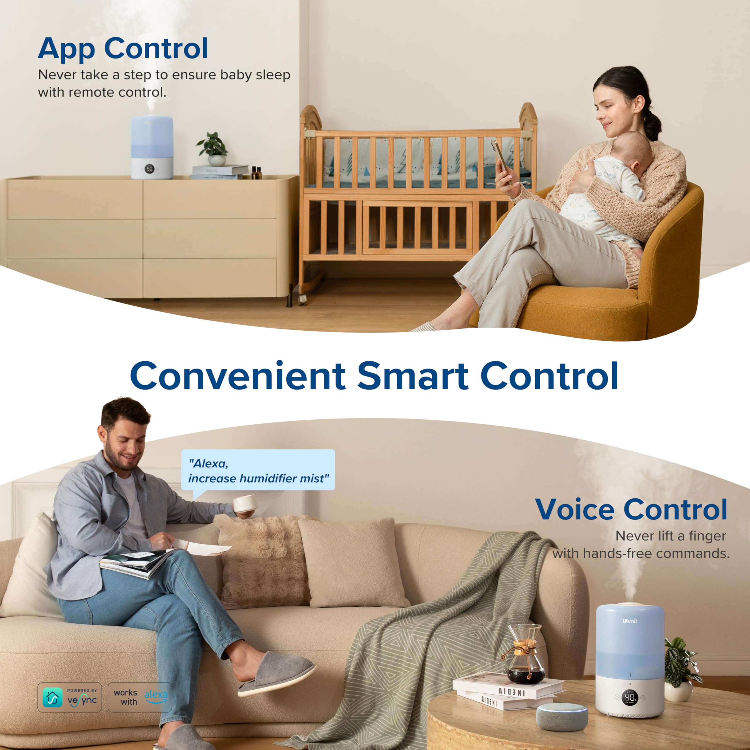 Foto 4 pulgar | Humidificador Levoit Dual 200s Smart 3l Top Fill Azul - Venta Internacional