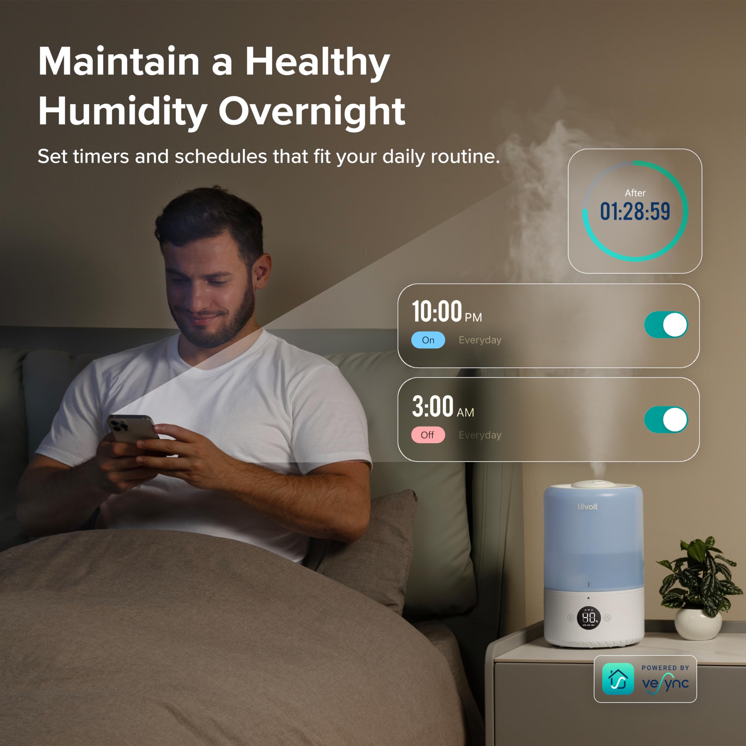 Foto 5 pulgar | Humidificador Levoit Dual 200s Smart 3l Top Fill Azul - Venta Internacional