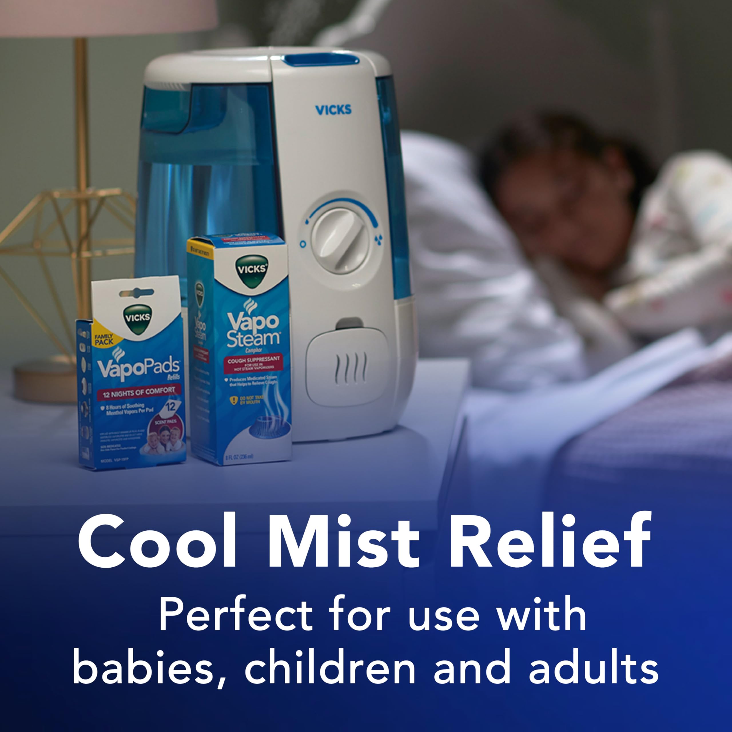 Foto 2 | Humidificador Vicks Coolrelief Cool Mist Para Habitaciones Pequeñas Y Medianas - Venta Internacional.