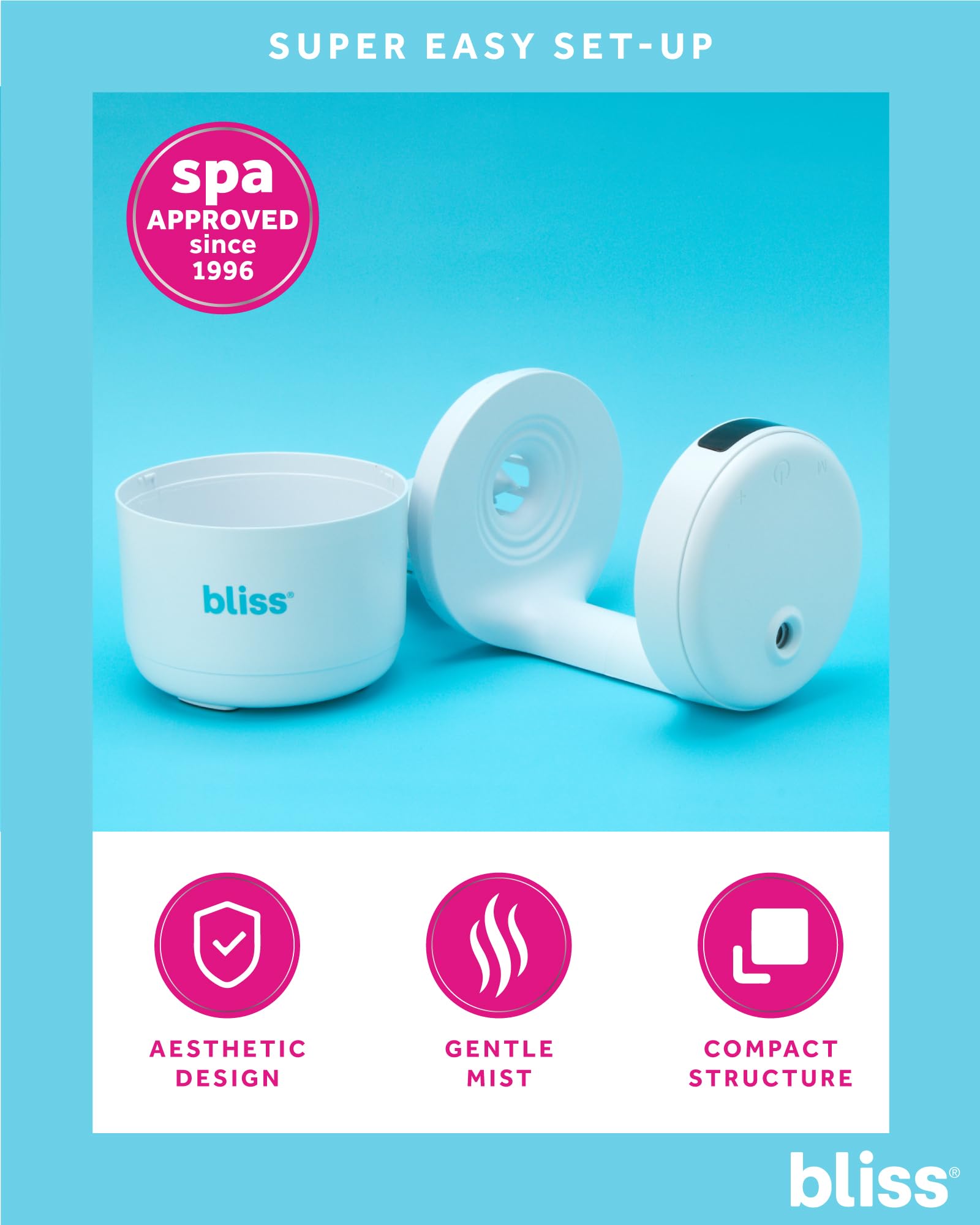 Foto 6 pulgar | Humidificador Bliss Ultrasonic Con Reloj Led De Reflujo Con Gota De Agua - Venta Internacional.