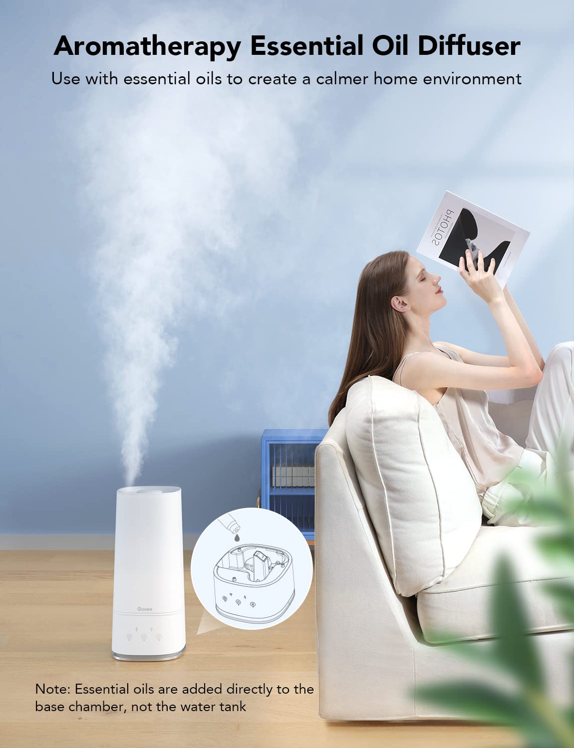 Foto 7 pulgar | Humidificador Inteligente Govee 4L para Dormitorio con Higrómetro y Difusor - Venta Internacional