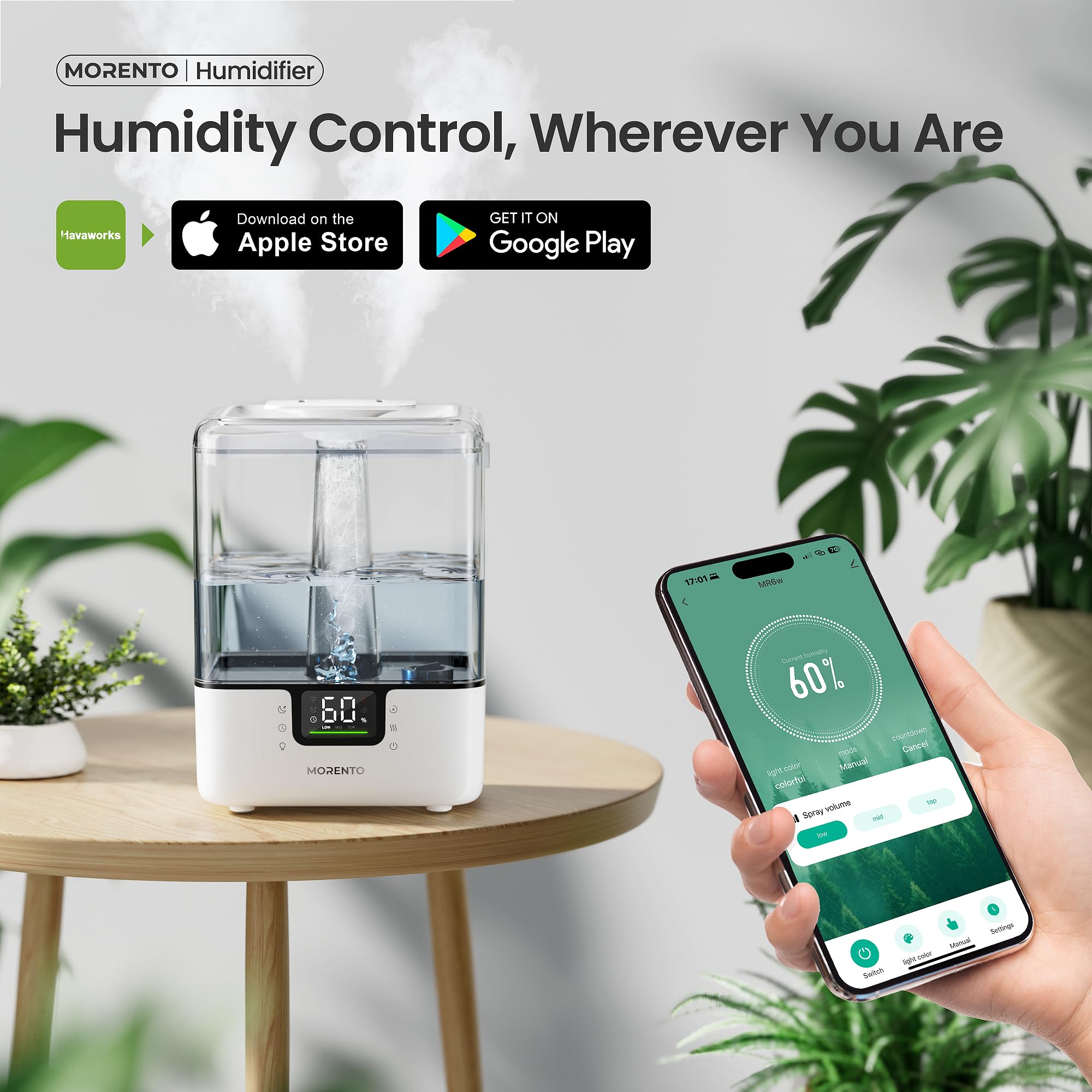 Foto 3 pulgar | Humidificador Inteligente Morento MR6W 6 L con Difusor de Aceites Esenciales - Venta Internacional