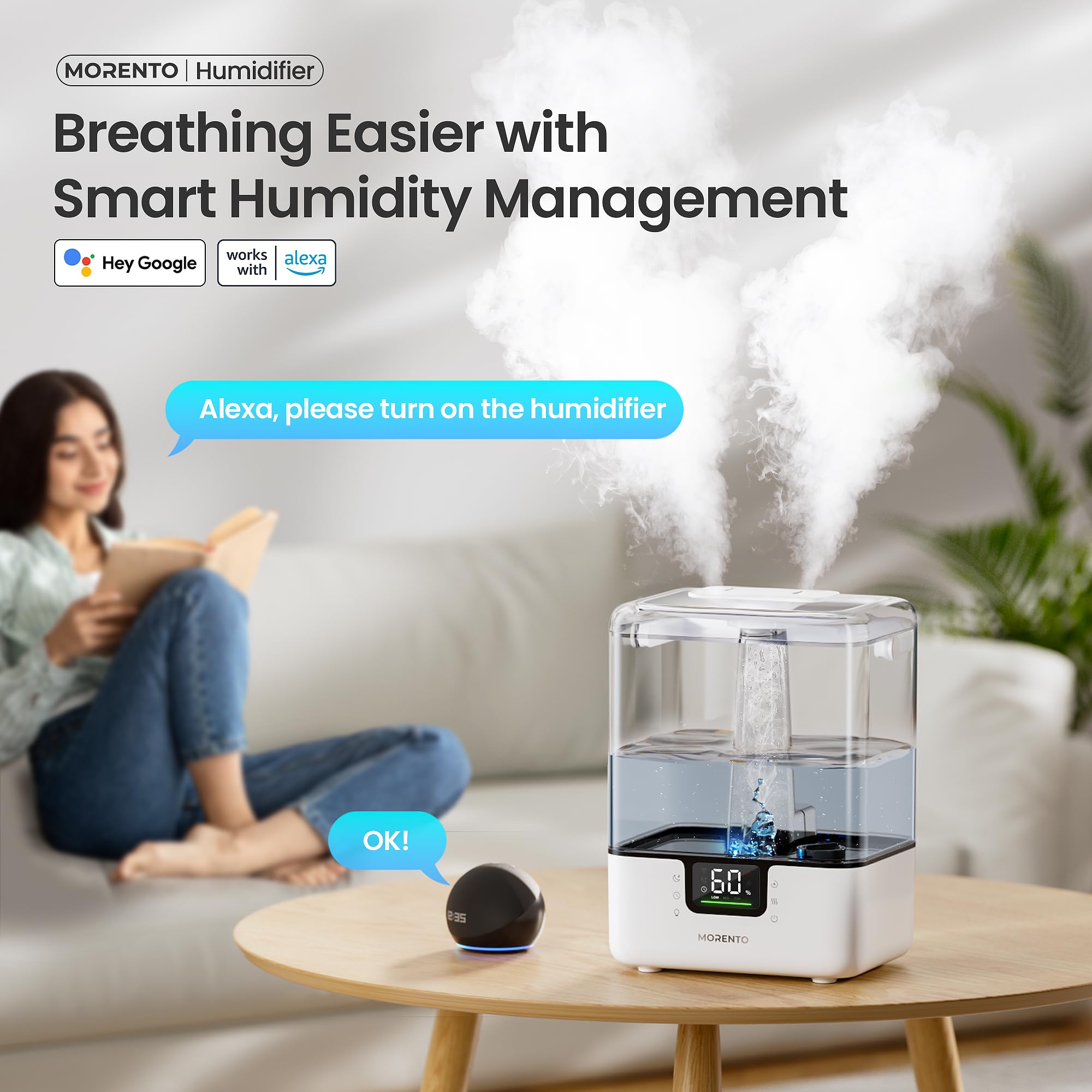 Foto 4 pulgar | Humidificador Inteligente Morento MR6W 6 L con Difusor de Aceites Esenciales - Venta Internacional