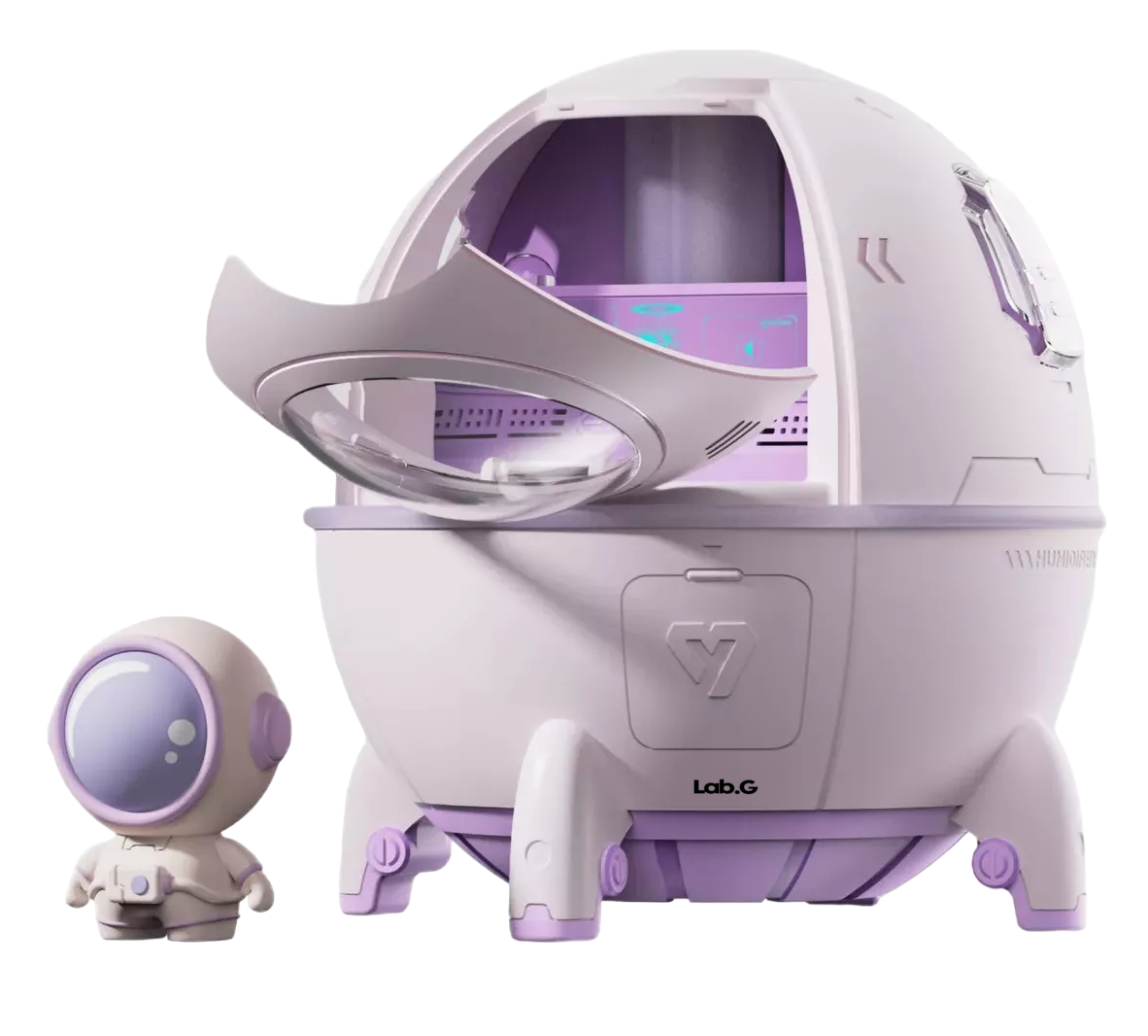 Foto 1 | Humidificador De Aire Silencioso Astronaut Space Capsule Rosa Palido