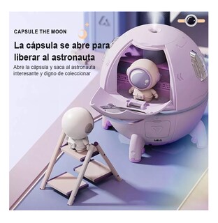 Foto 5 | Humidificador De Aire Silencioso Astronaut Space Capsule Rosa Palido
