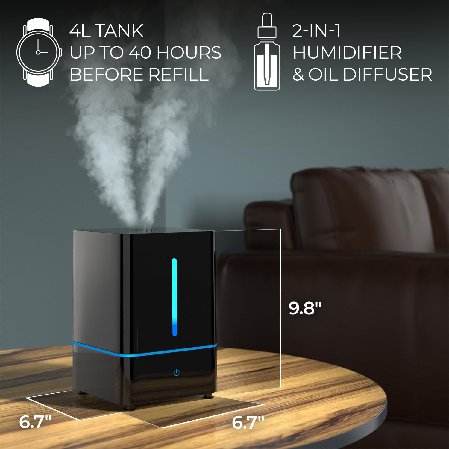 Foto 3 pulgar | Humidificador Everlasting Comfort Cool Mist De 4 Litros Para Habitaciones Grandes - Venta Internacional.