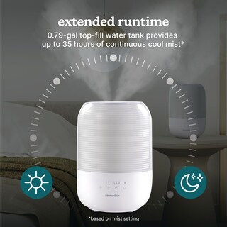 Foto 7 | Humidificador Ultrasónico Cool Mist Homedics, 3 Litros, Llenado Superior, 35 H - Venta Internacional.