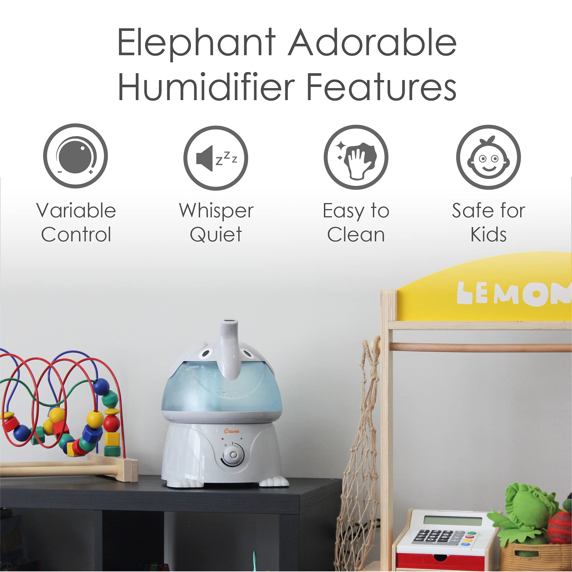 Foto 4 | Humidificador Crane Adorables Ultrasonic 3.8l Para Dormitorio Y Bebé - Venta Internacional.