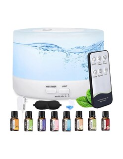 Foto 3 | Difusor De Aromas 500ml Humidificador 8pcs Aceite Esenciales