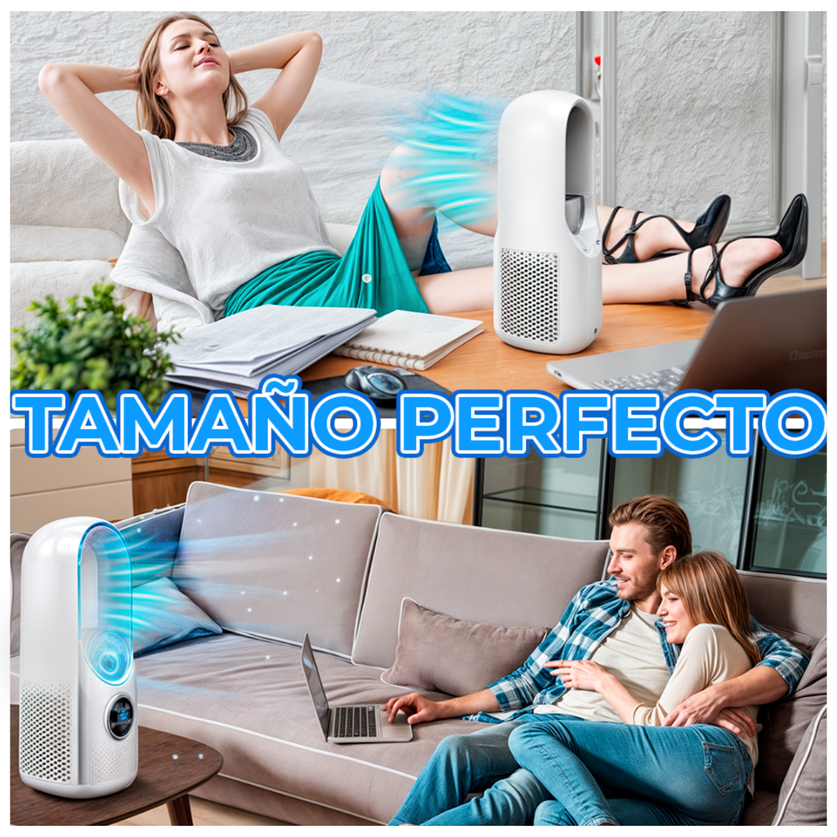 Foto 4 pulgar | Ventilador Con Humificador 6 Velocidades Sin Aspas