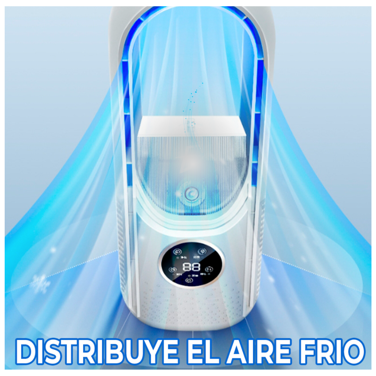 Foto 6 pulgar | Ventilador Con Humificador 6 Velocidades Sin Aspas