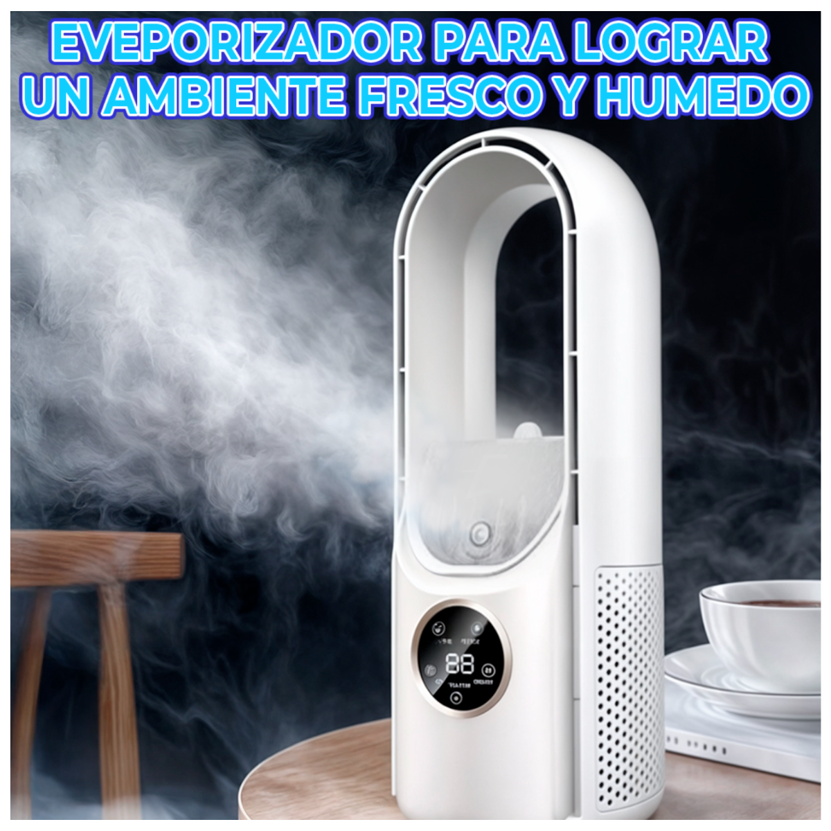 Foto 7 pulgar | Ventilador Con Humificador 6 Velocidades Sin Aspas