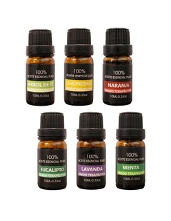 Foto 1 | Kit De 6 Aceites Esenciales Para Difusor Aromaterapia 10 Ml