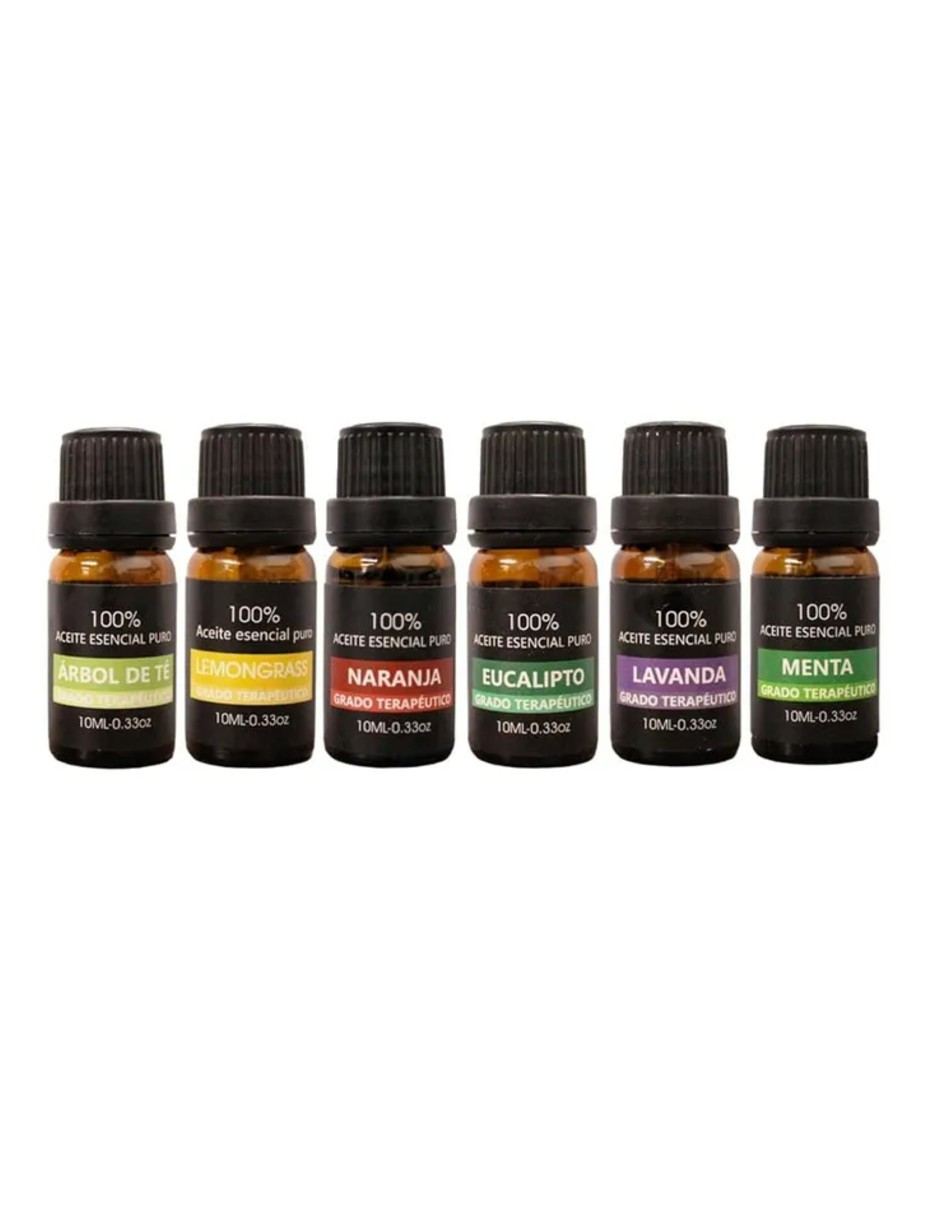 Foto 3 pulgar | Kit De 6 Aceites Esenciales Para Difusor Aromaterapia 10 Ml