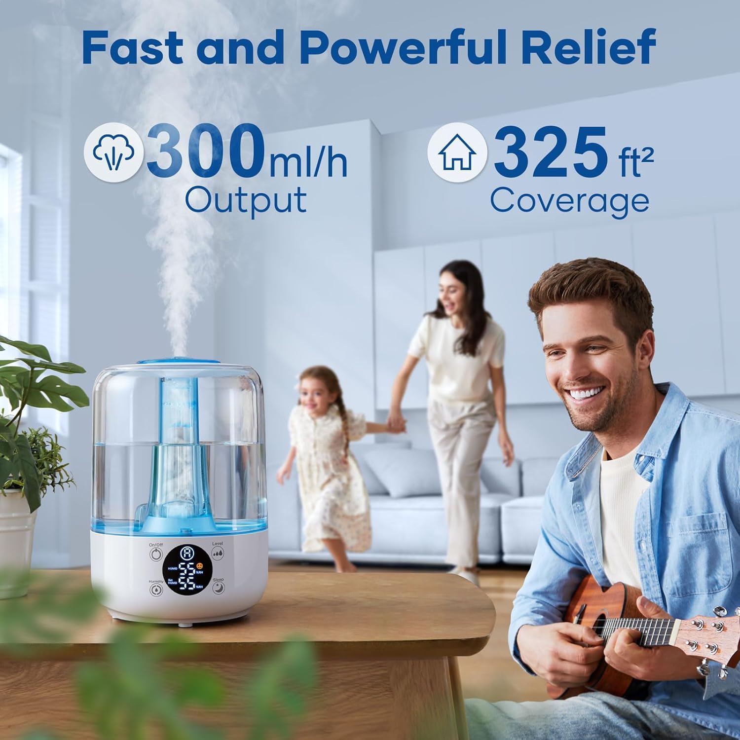 Foto 3 pulgar | Humidificador Hilife Ultrasonic Cool Mist 3l Para Dormitorio 30h - Venta Internacional.