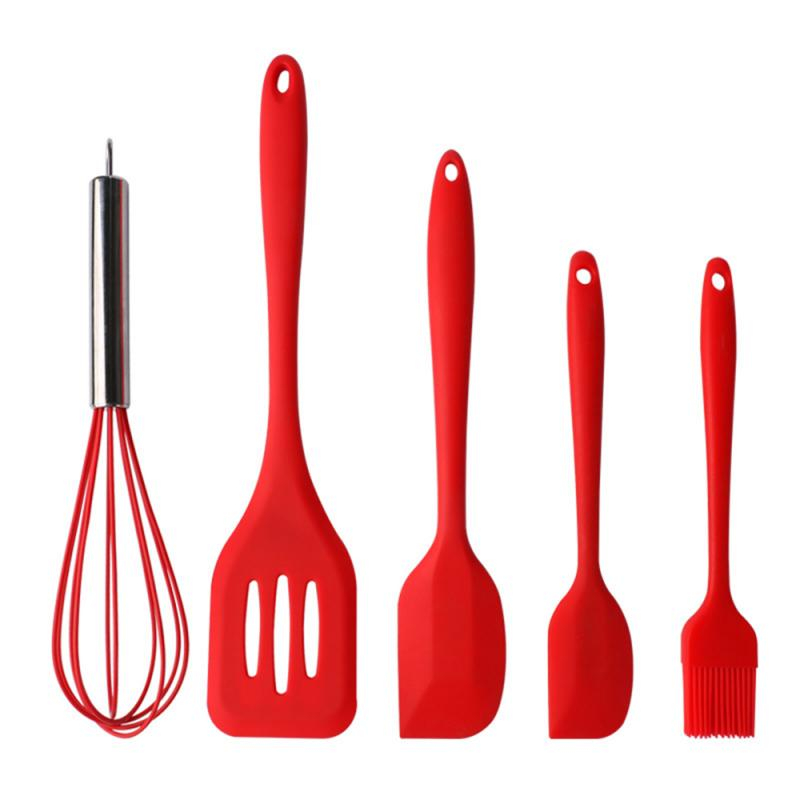 Foto 2 pulgar | Venta Internacional- Juego de Utensilios de Cocina HTTN Rojos 5 Piezas