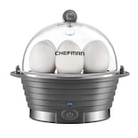 Hervidor Eléctrico Para Cocer Huevos Chefman Rapid, 6 Huevos, Sin Bpa - Venta Internacional.