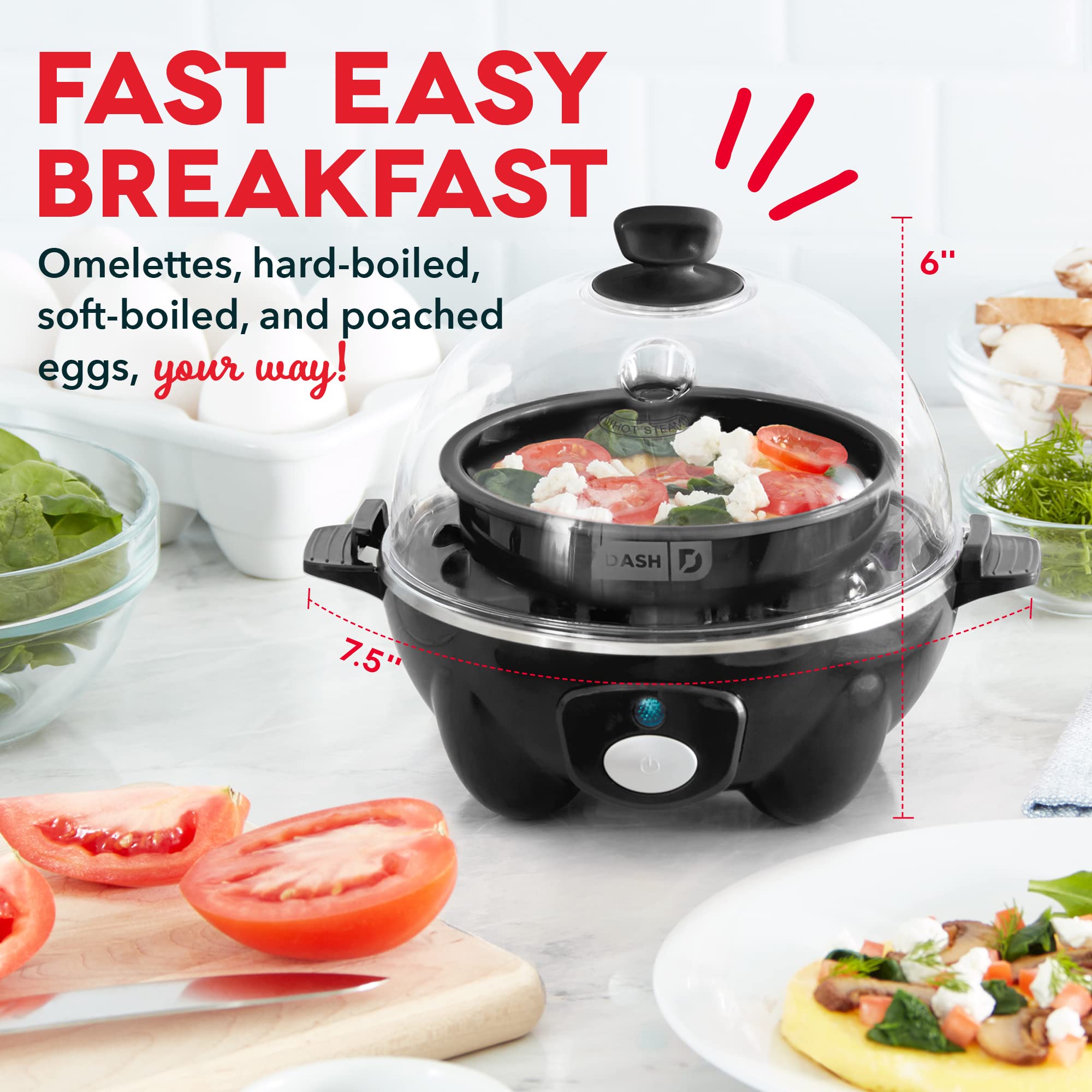 Foto 3 pulgar | Egg Cooker Dash Rapid Con Capacidad Para 6 Huevos Duros - Venta Internacional.