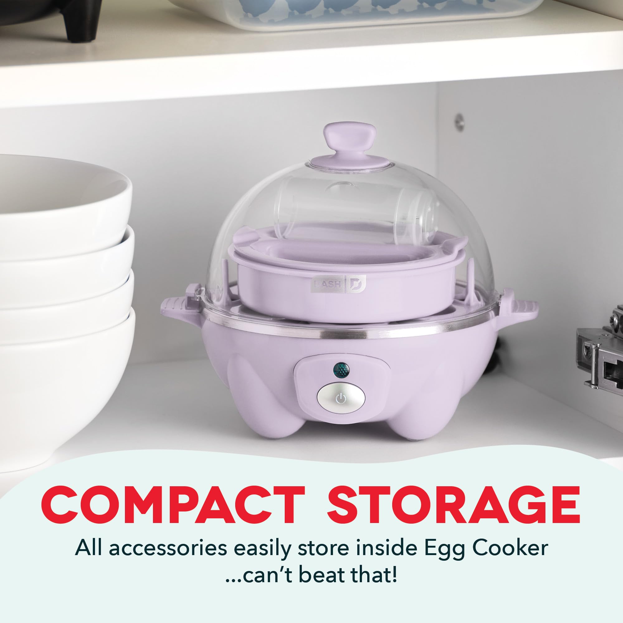 Foto 6 pulgar | Cocedor Eléctrico Para Huevos Dash Rapid Con Capacidad Para 7 Huevos, Color Lavanda - Venta Internacional.