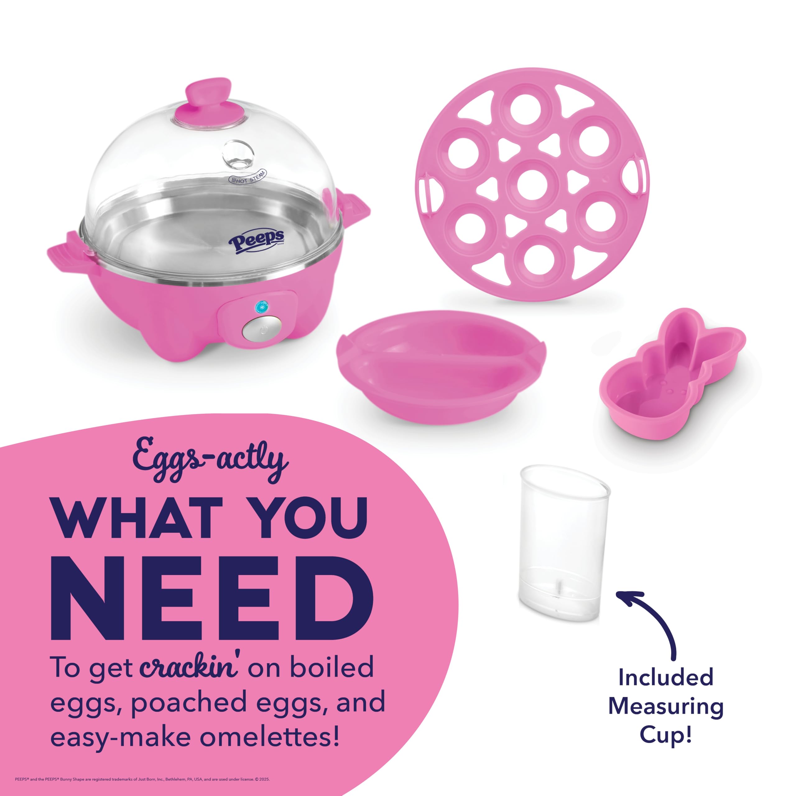 Foto 5 pulgar | Hervidor De Huevos Dash Peeps Bunny Rapid Con Capacidad Para 7 Huevos, Color Rosa - Venta Internacional.