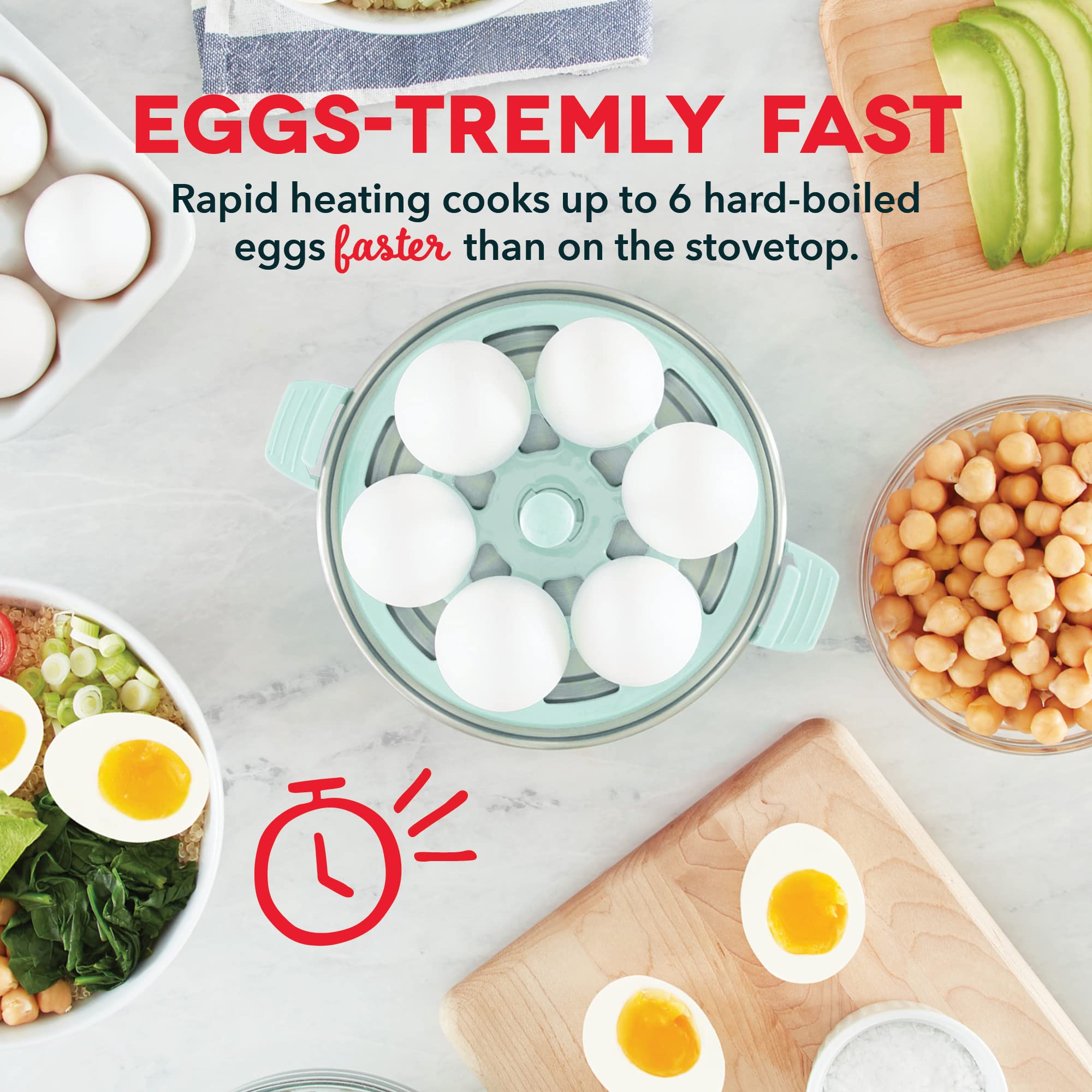 Foto 4 pulgar | Egg Cooker Dash Rapid Con Capacidad Para 6 Huevos Duros - Venta Internacional.