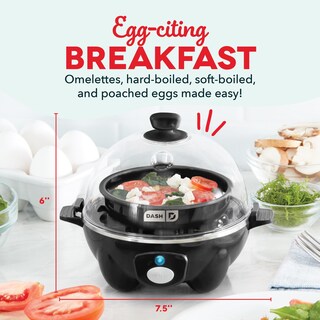 Foto 3 | Cocedor Eléctrico Para Huevos Dash Rapid Con Capacidad Para 7 Huevos, Negro - Venta Internacional.