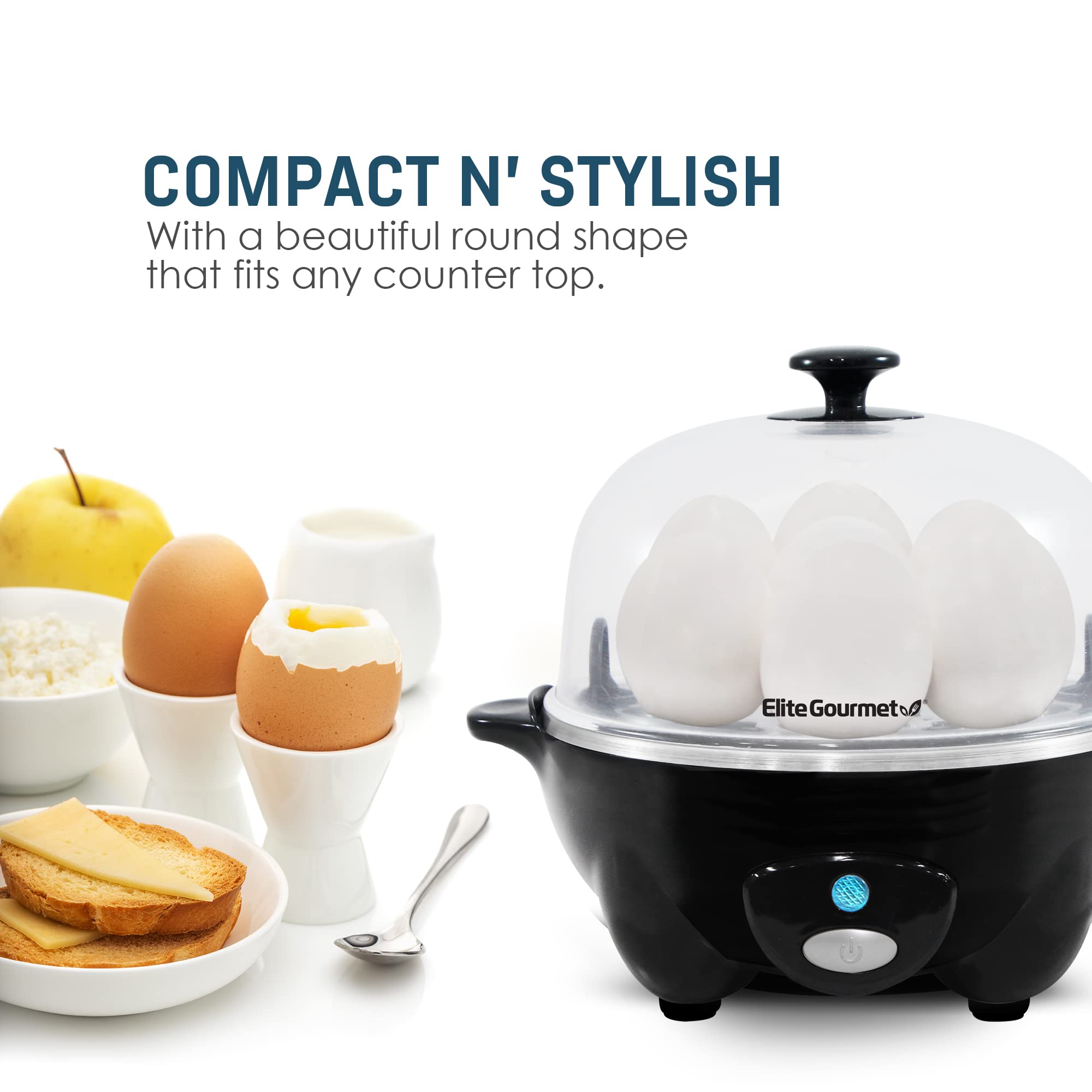 Foto 3 pulgar | Máquina para Cocer Huevos Elite Gourmet Egc-007b# Rapid 7 Huevos Negro - Venta Internacional