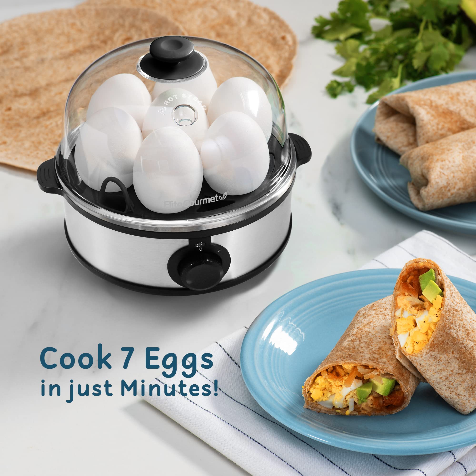 Foto 7 | Cocedor Eléctrico Para 7 Huevos Elite Gourmet Egc648  Acero Inoxidable - Venta Internacional.